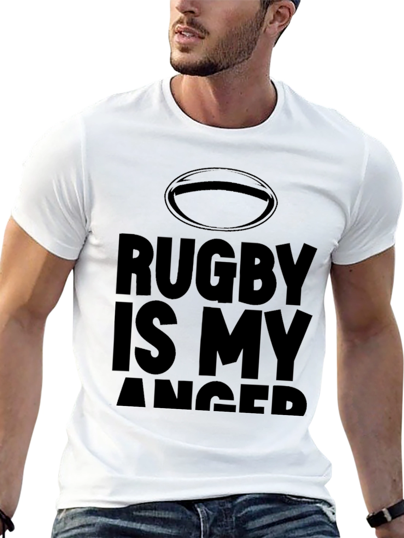 Rugby Is My Anger Black T-Shirt