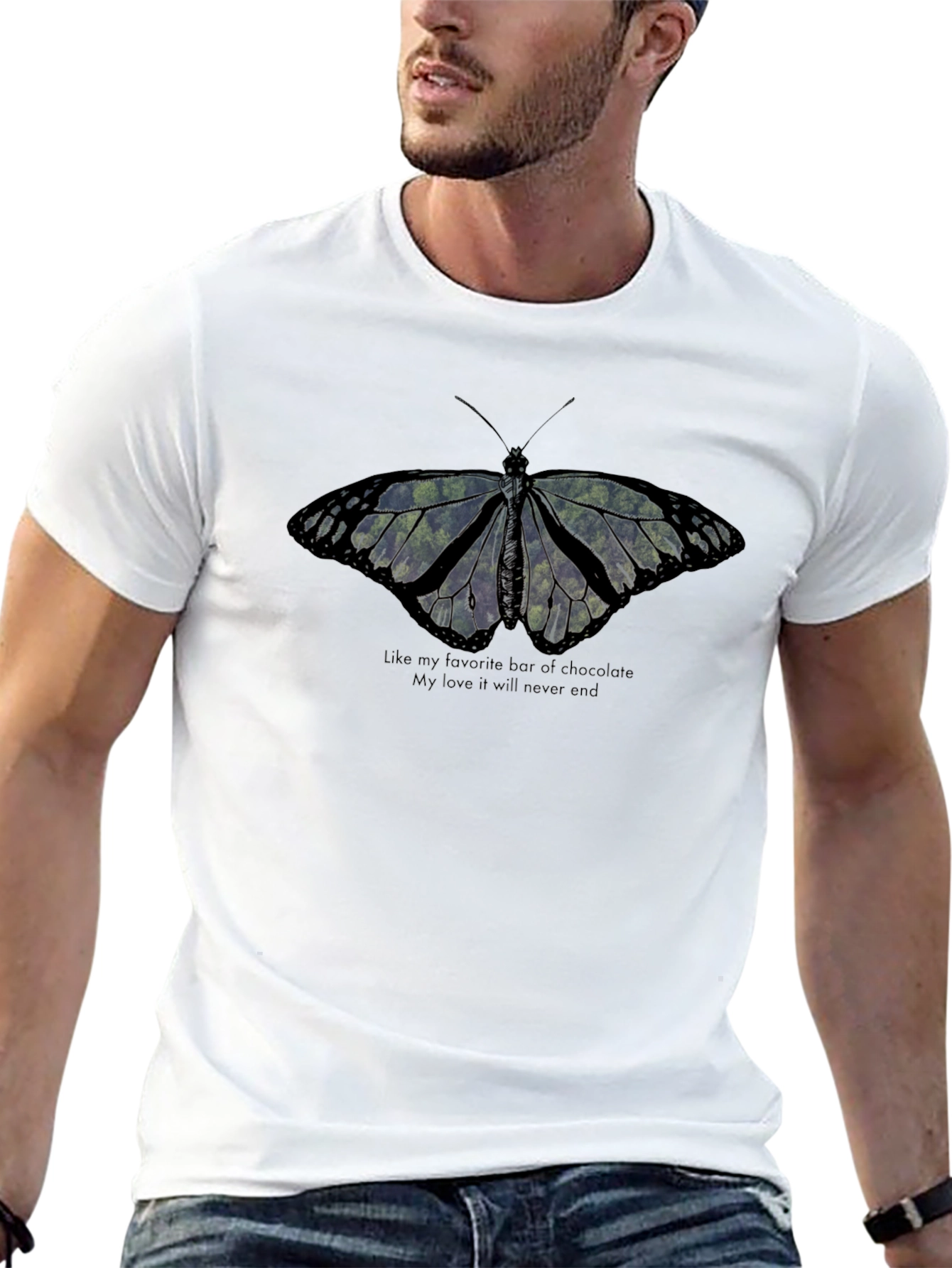 Butterfly Graphic Black T-Shirt