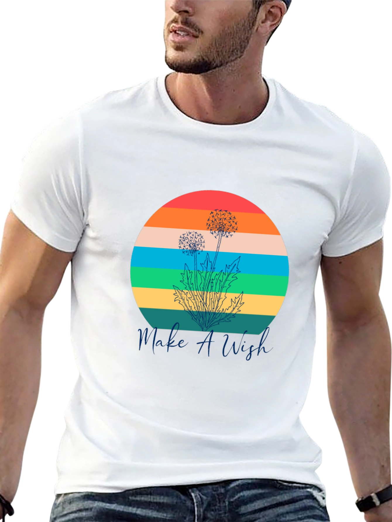 Retro Dandelion T-Shirt - Make A Wish Graphic Tee