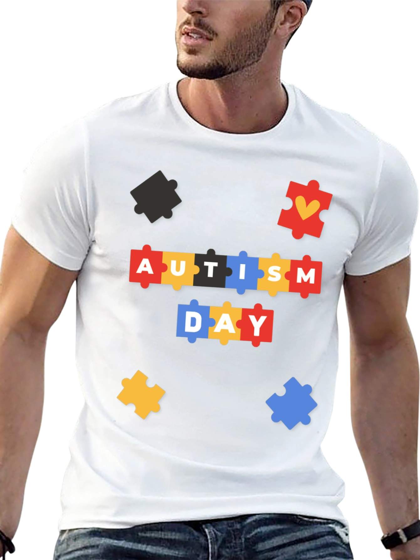 Autism Awareness T-Shirt - Puzzle Piece Design