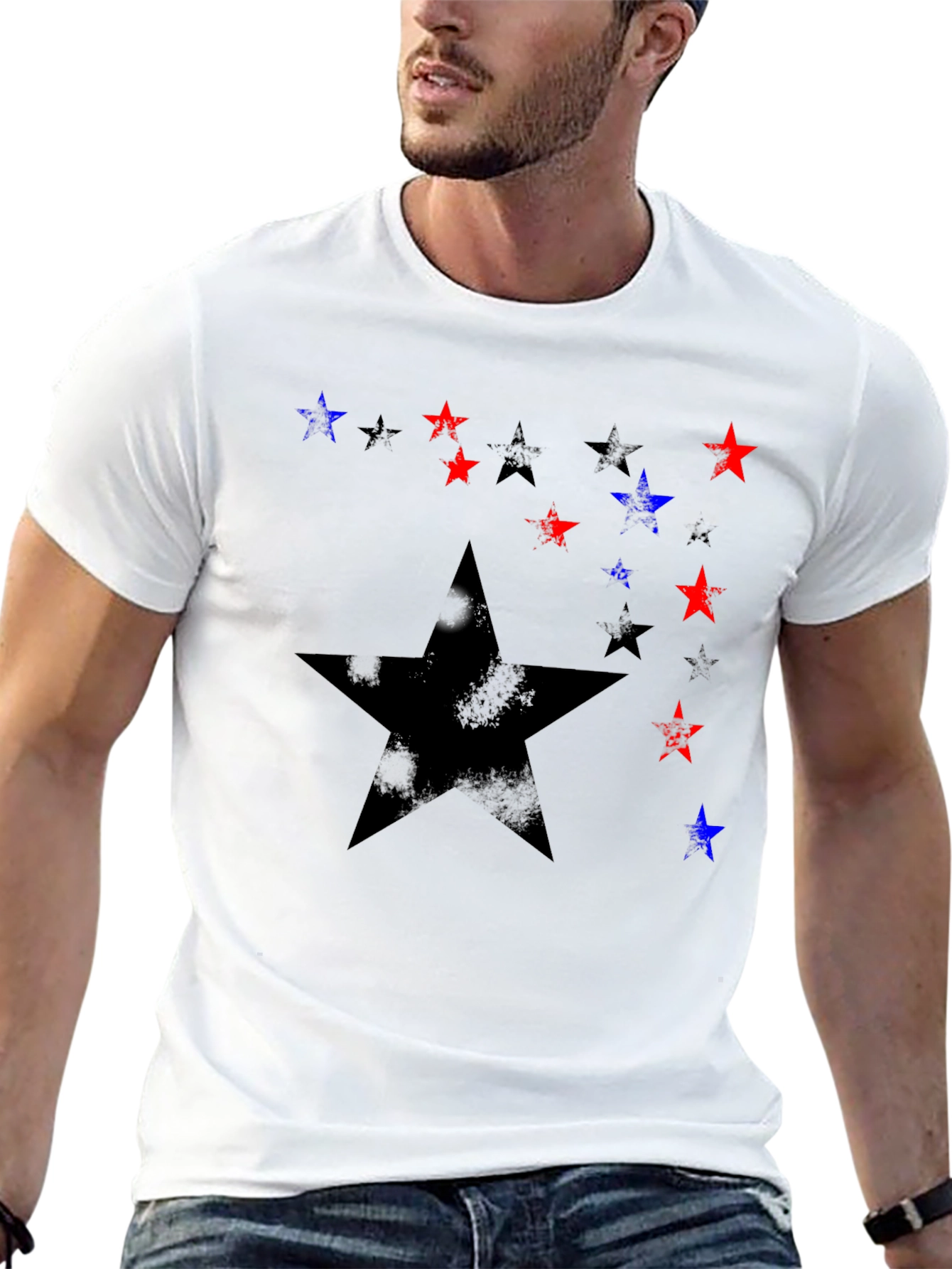 Starry Graphic Black T-Shirt