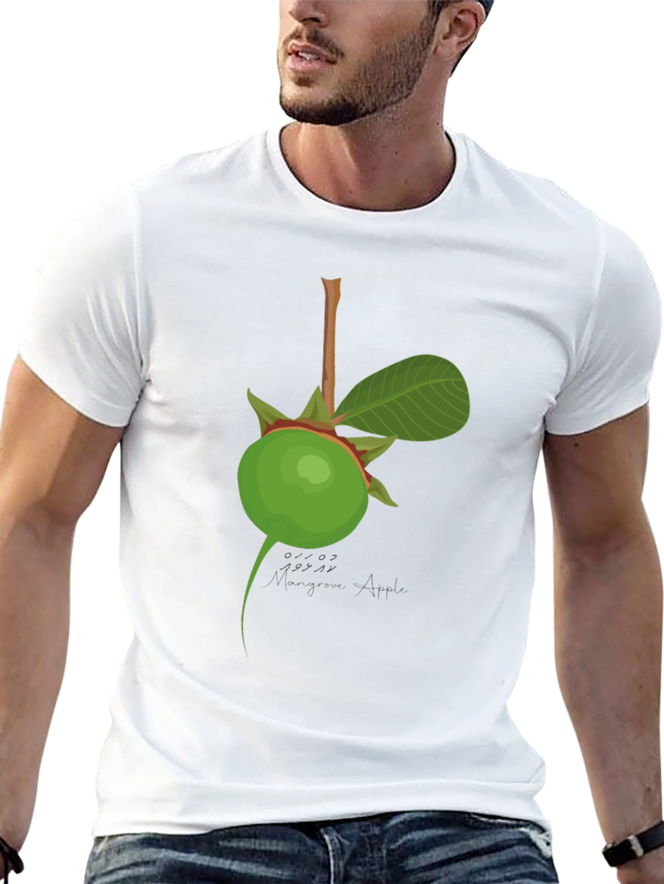 Margarine Apple Graphic Black T-Shirt