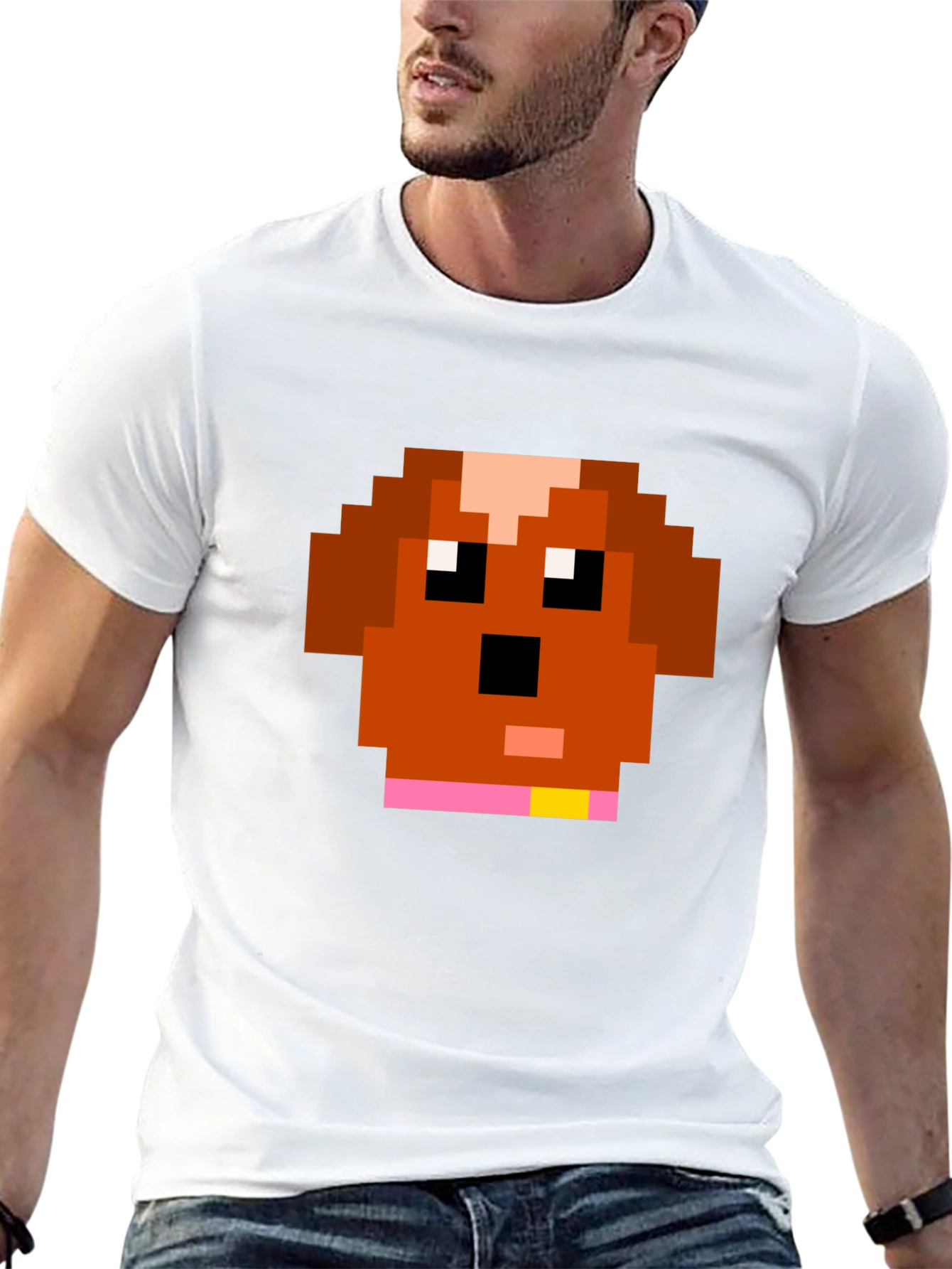 Pixel Dog Graphic Tee - Black T-Shirt