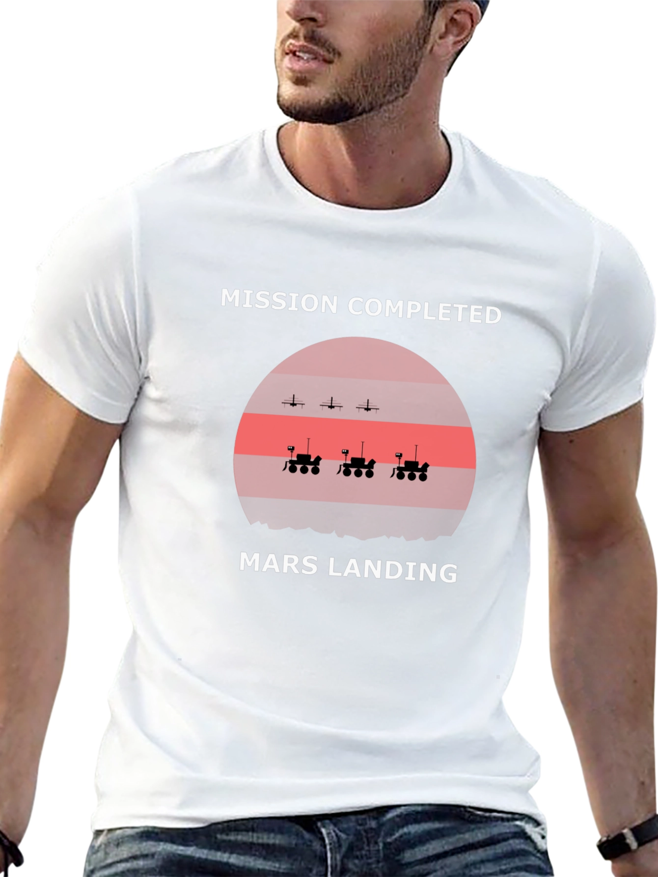 Mission Completed Mars Landing Graphic Tee