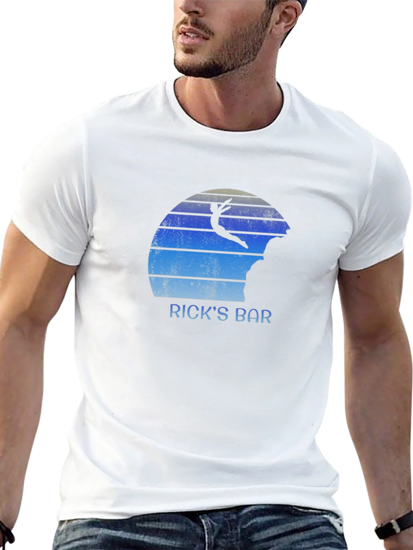 Ricks Bar T-Shirt - Cliff Diver Design