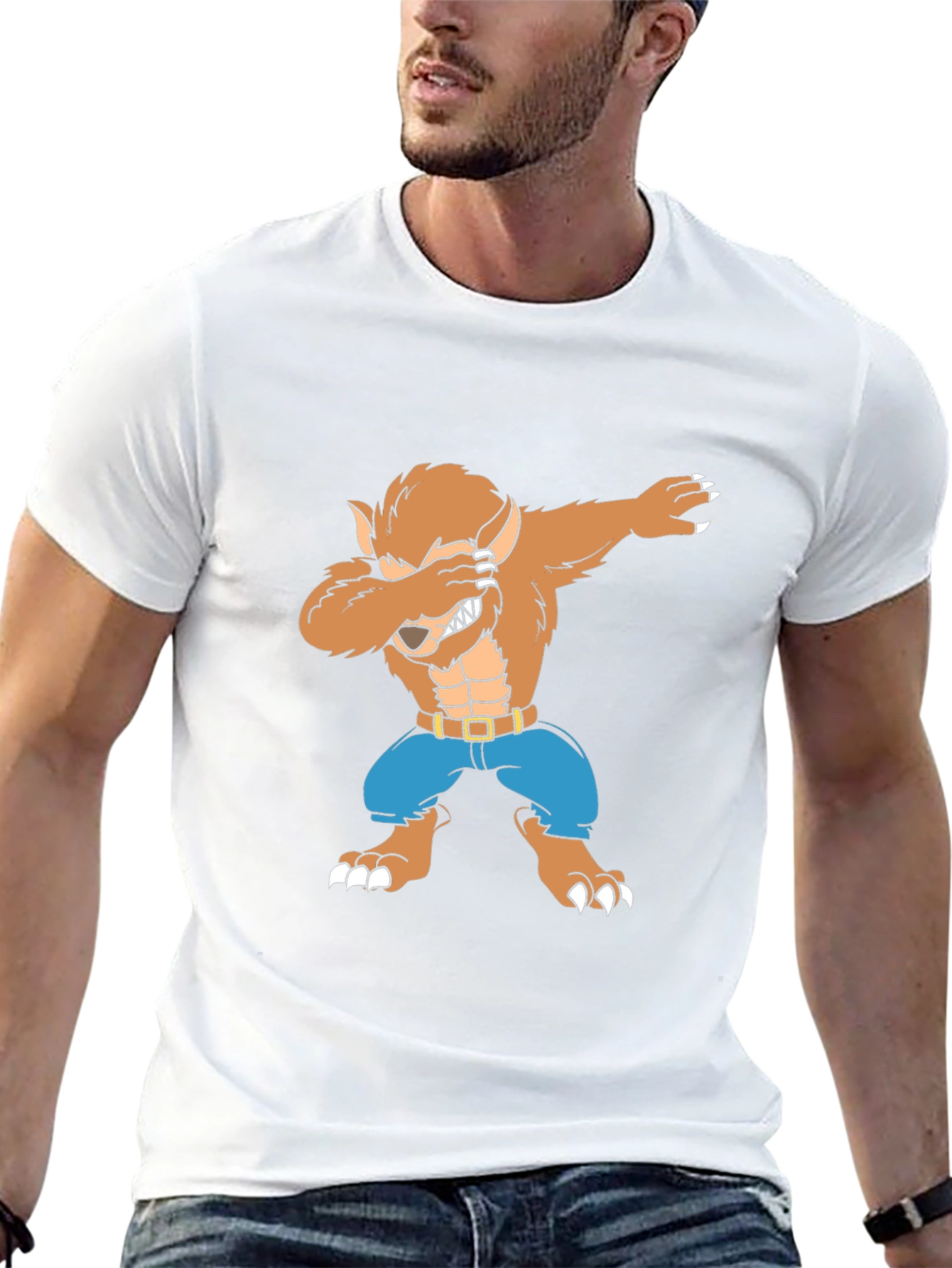 Werewolf Dab T-Shirt - Mens Black Tee