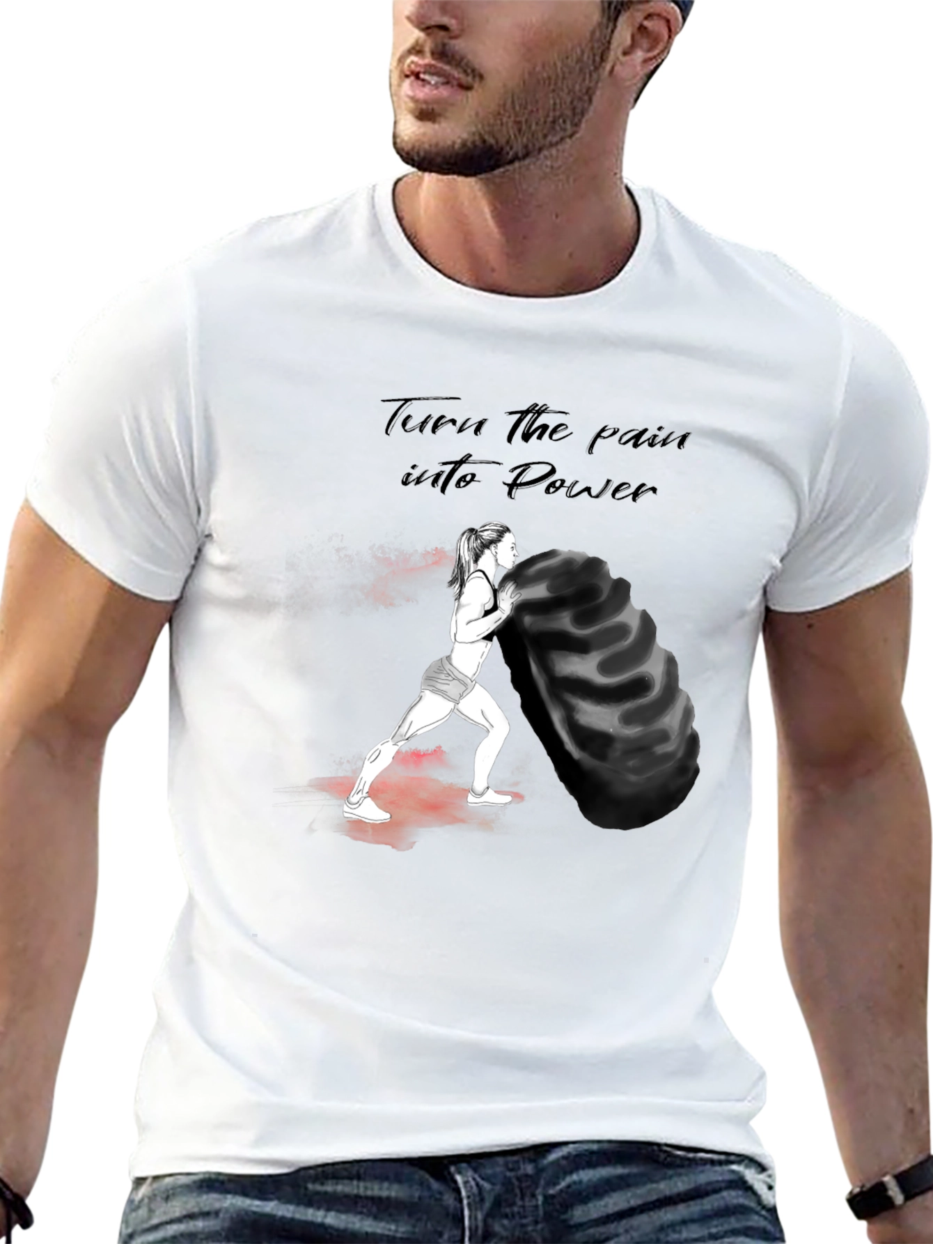 Motivational Workout T-Shirt - Power Design
