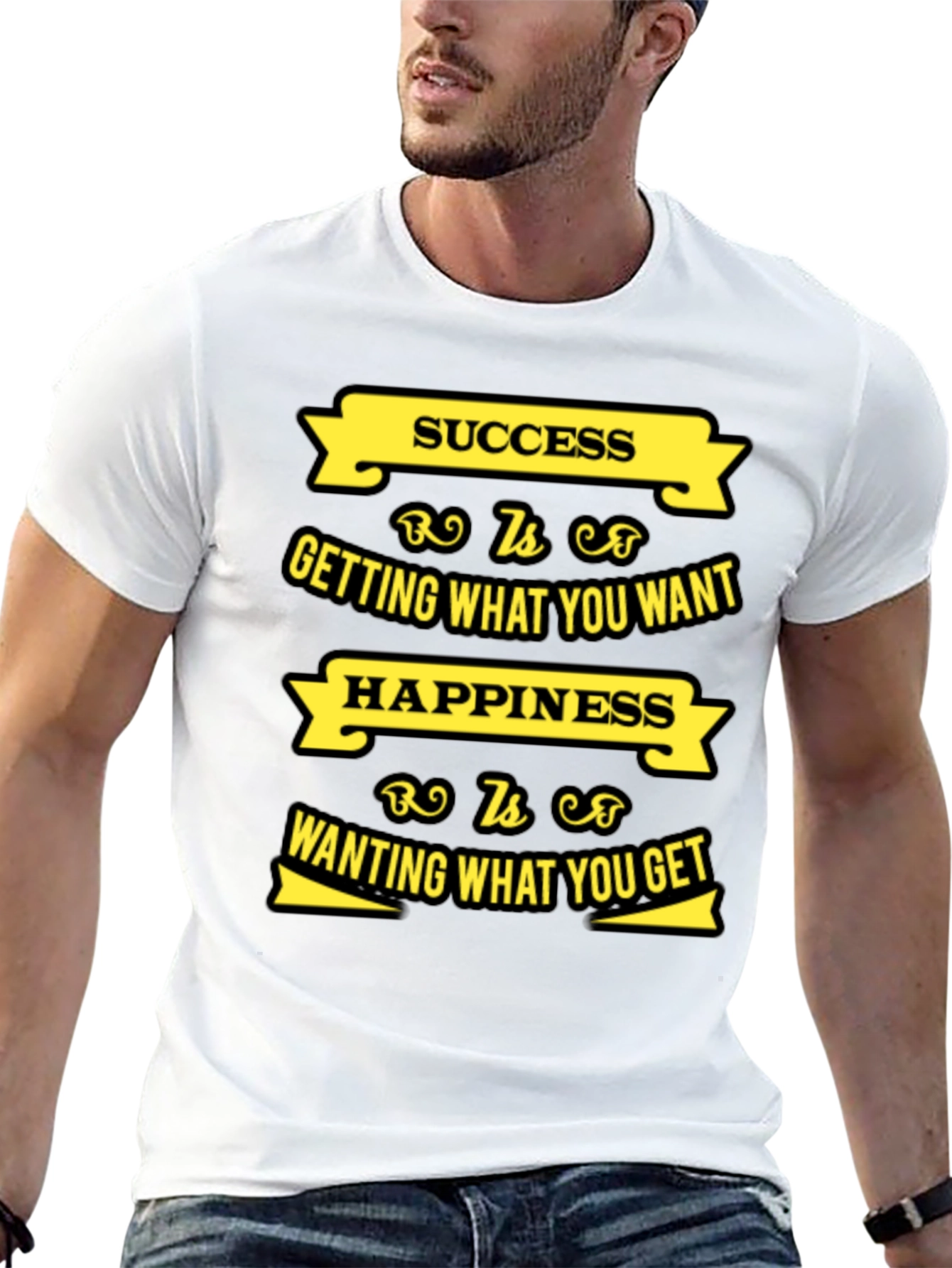 Motivational Success & Happiness Graphic T-Shirt