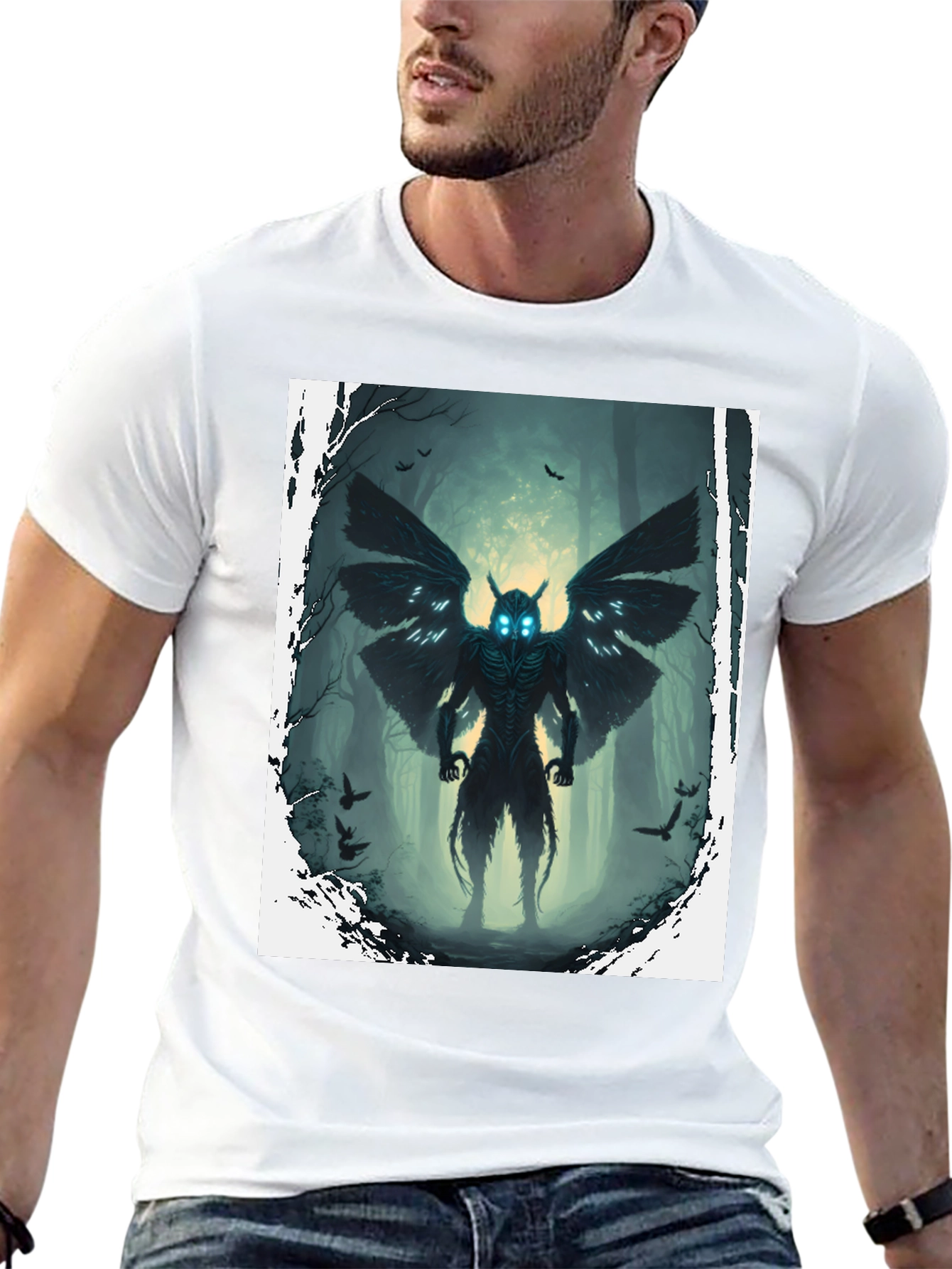 Mothman Graphic Tee - Cryptidcore Style