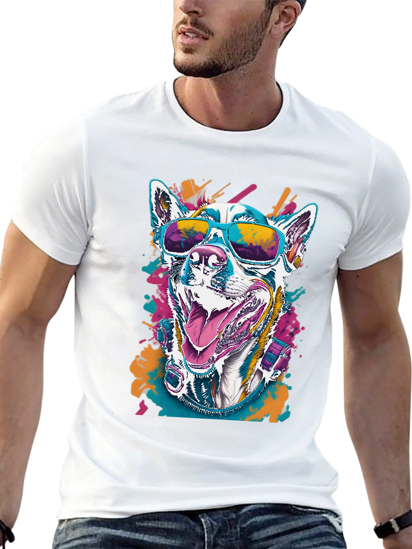 Cool Dog Graphic Tee - Unisex Black T-Shirt