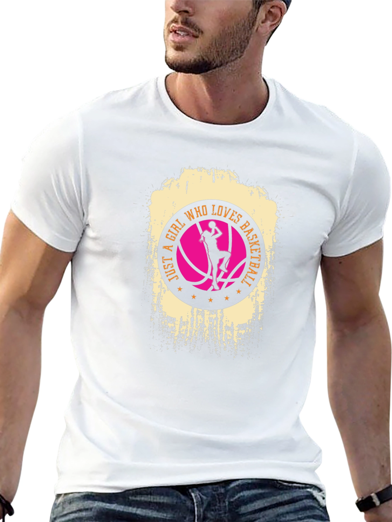 Just a Girl Who Loves Basketball Graphic Tee