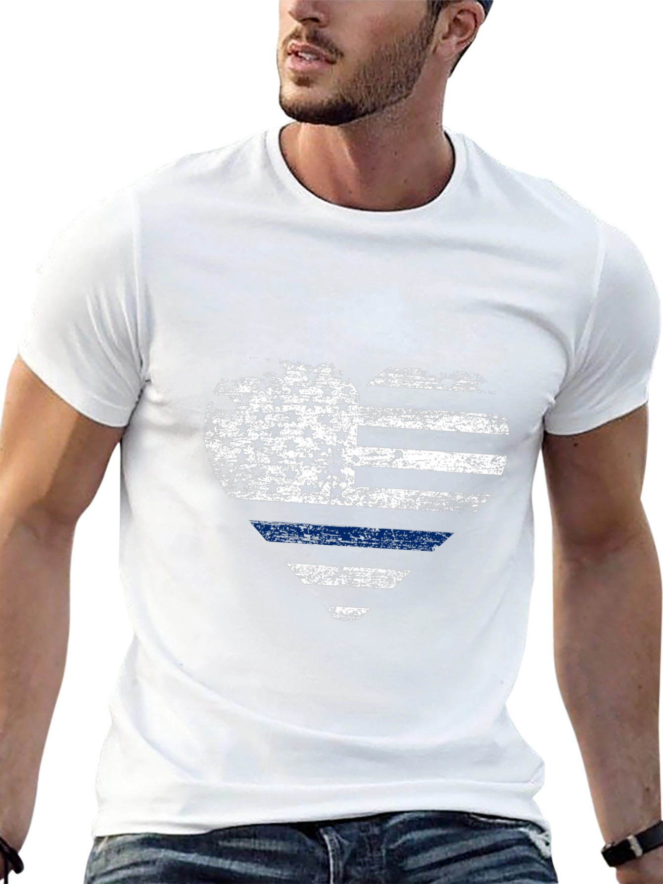 American Flag Heart T-Shirt