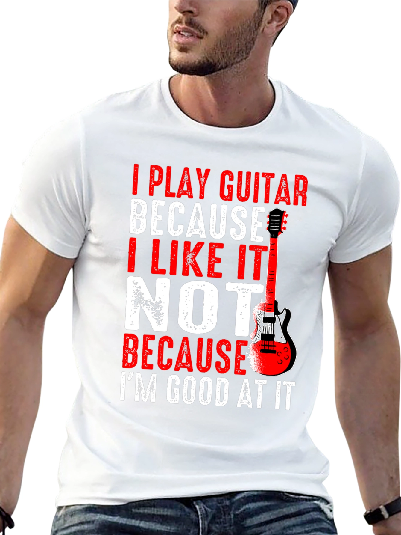 I Play Guitar Graphic Tee - Musician T-Shirt
