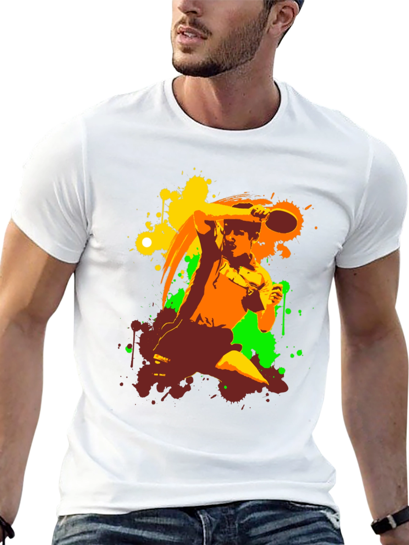 Abstract Table Tennis Graphic Tee