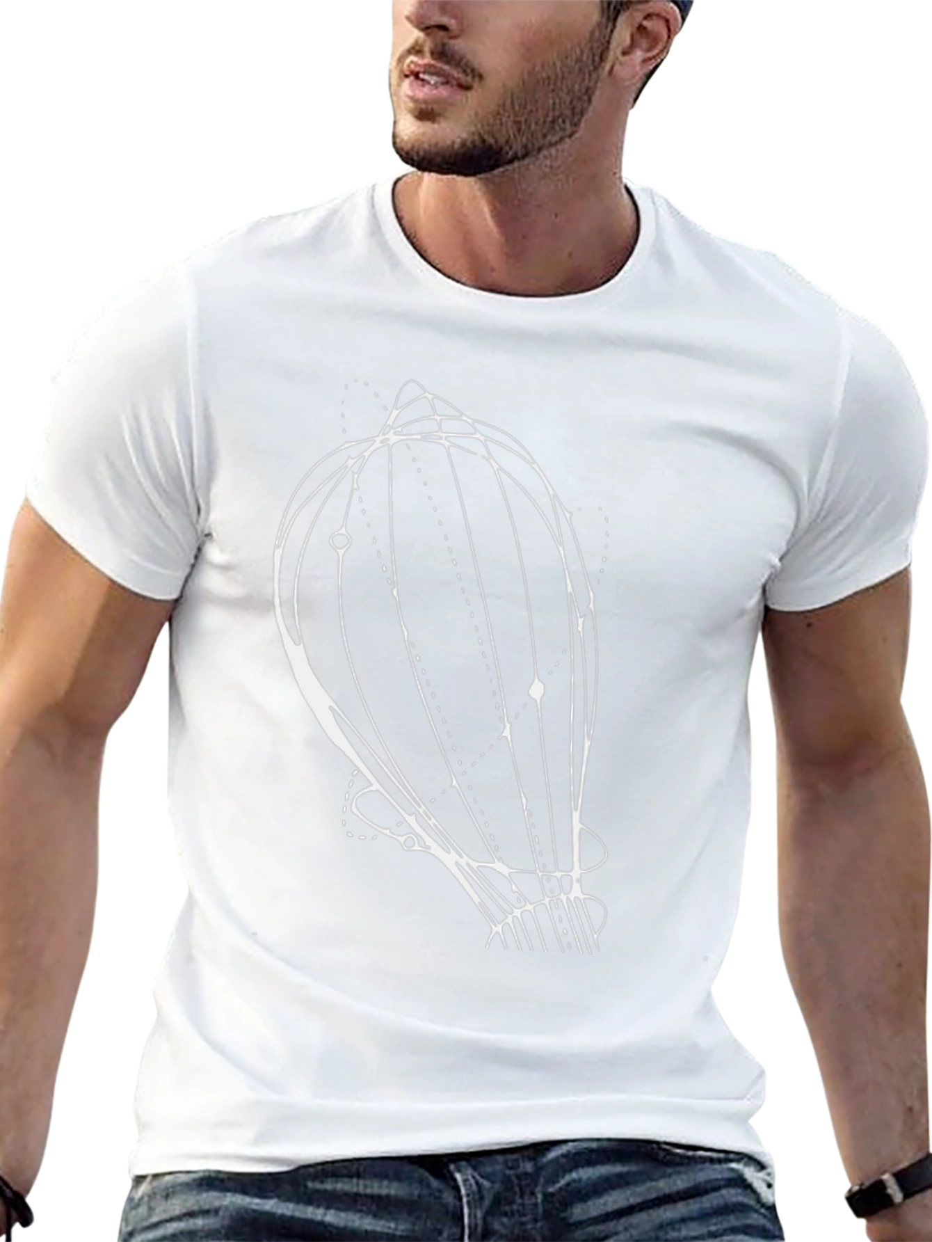 Abstract Graphic Print Tee - Modern Artistic Design
