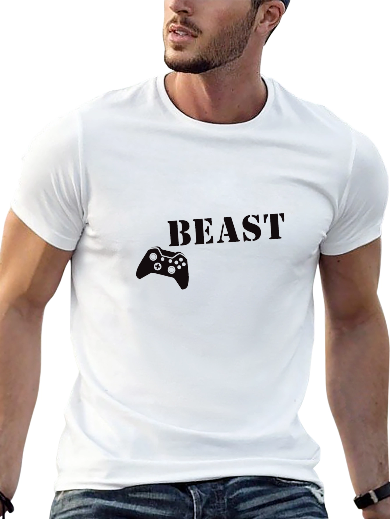 Gamer Beast Black T-Shirt - Controller Graphic Tee
