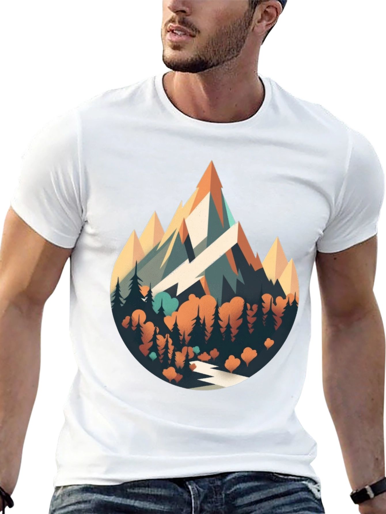 Mountainscape Graphic Tee - Nature Adventure Shirt