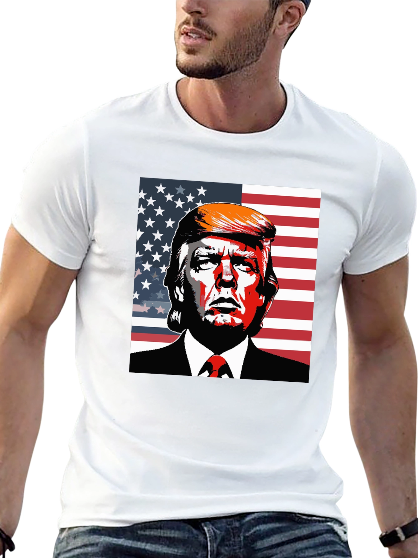Trump USA Flag Graphic T-Shirt