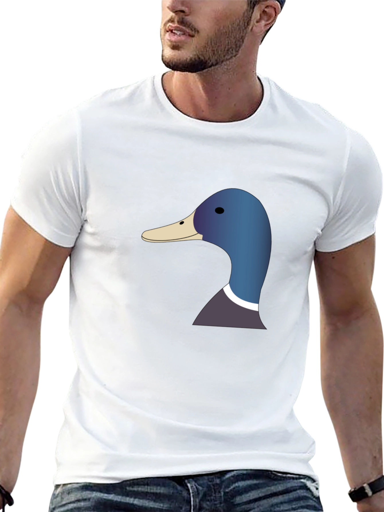 Duck Head Graphic T-Shirt - Unisex Black Tee