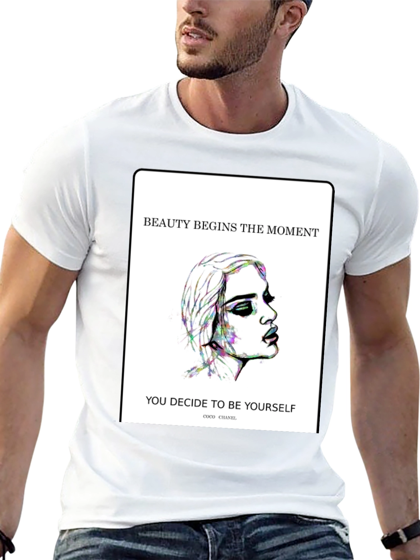 Beauty Quote Graphic Tee - Coco Chanel T-Shirt