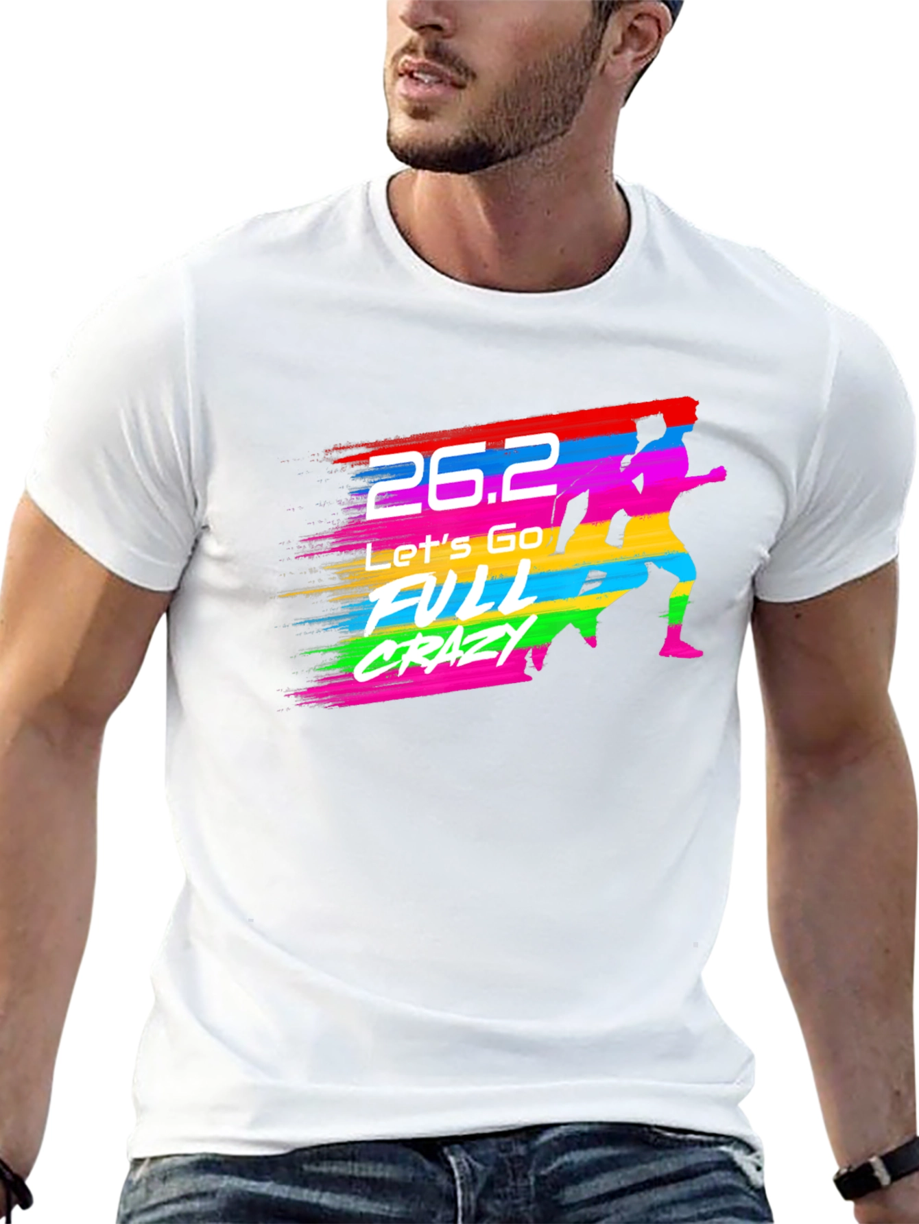 Marathon 26.2 Full Crazy Running Graphic Tee
