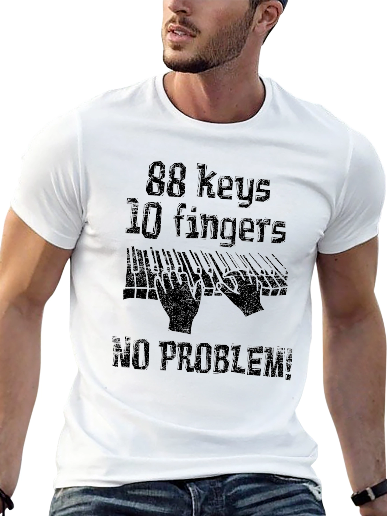 88 Keys 10 Fingers No Problem! Graphic Tee