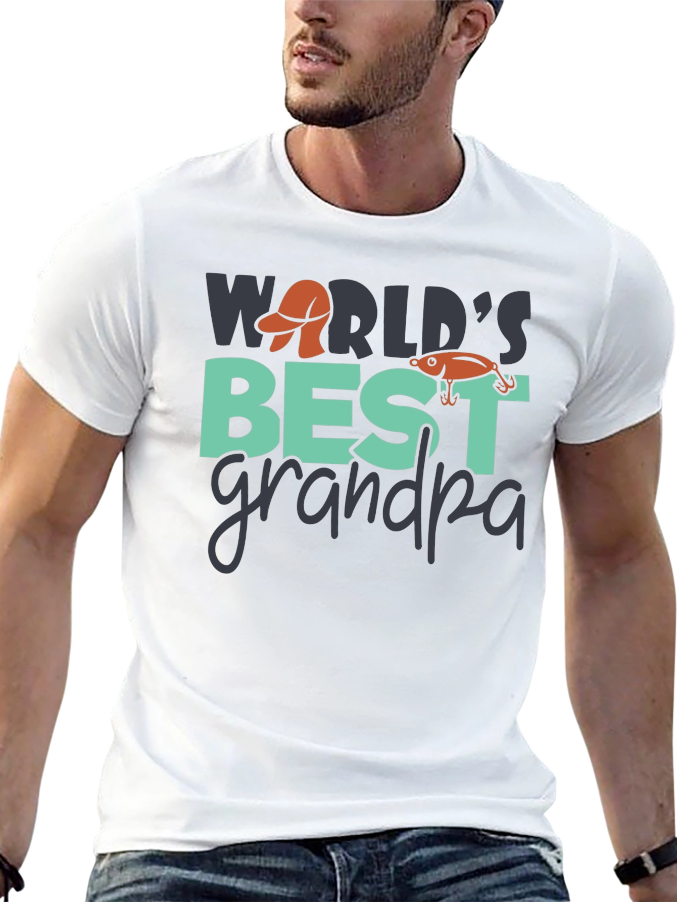 Worlds Best Grandpa Fishing T-Shirt