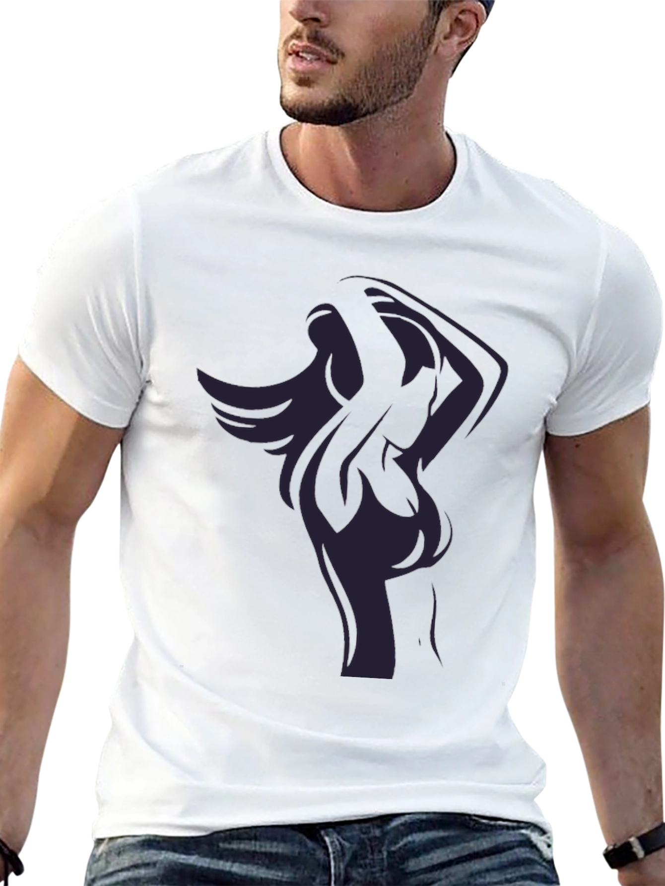Silhouette Graphic Black T-Shirt