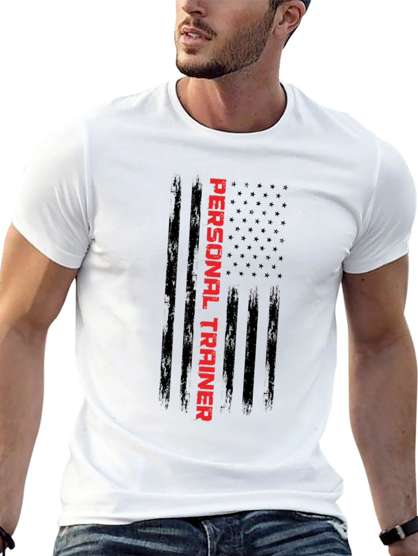 Personal Trainer American Flag Graphic Tee