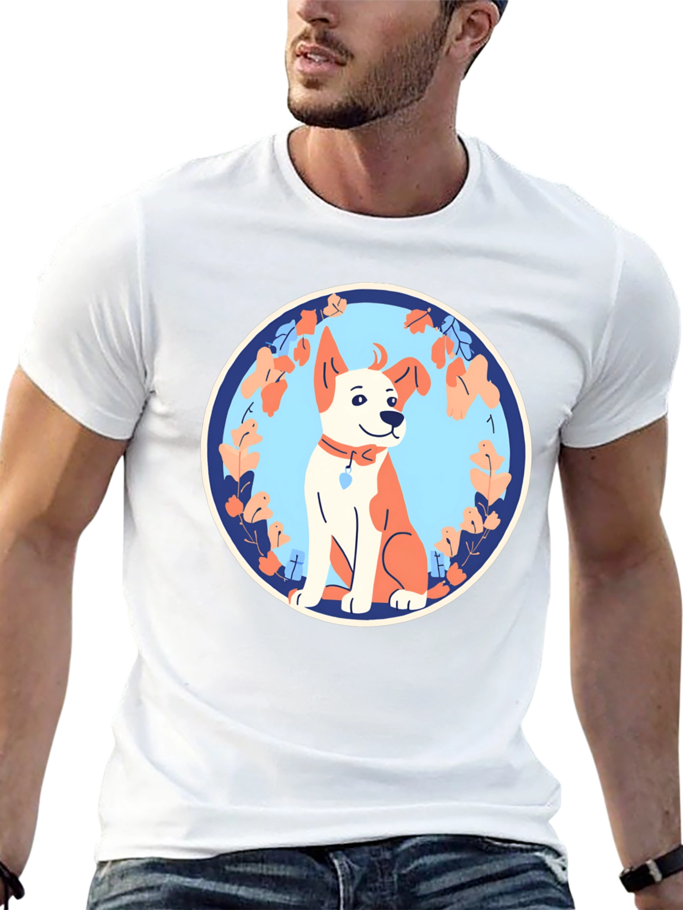 Dog Graphic Tee - Black
