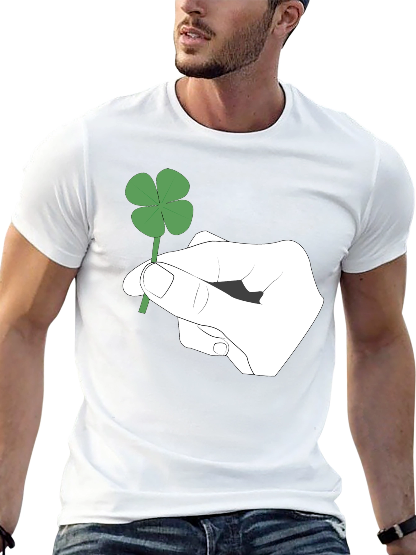 Lucky Four-Leaf Clover Graphic Tee