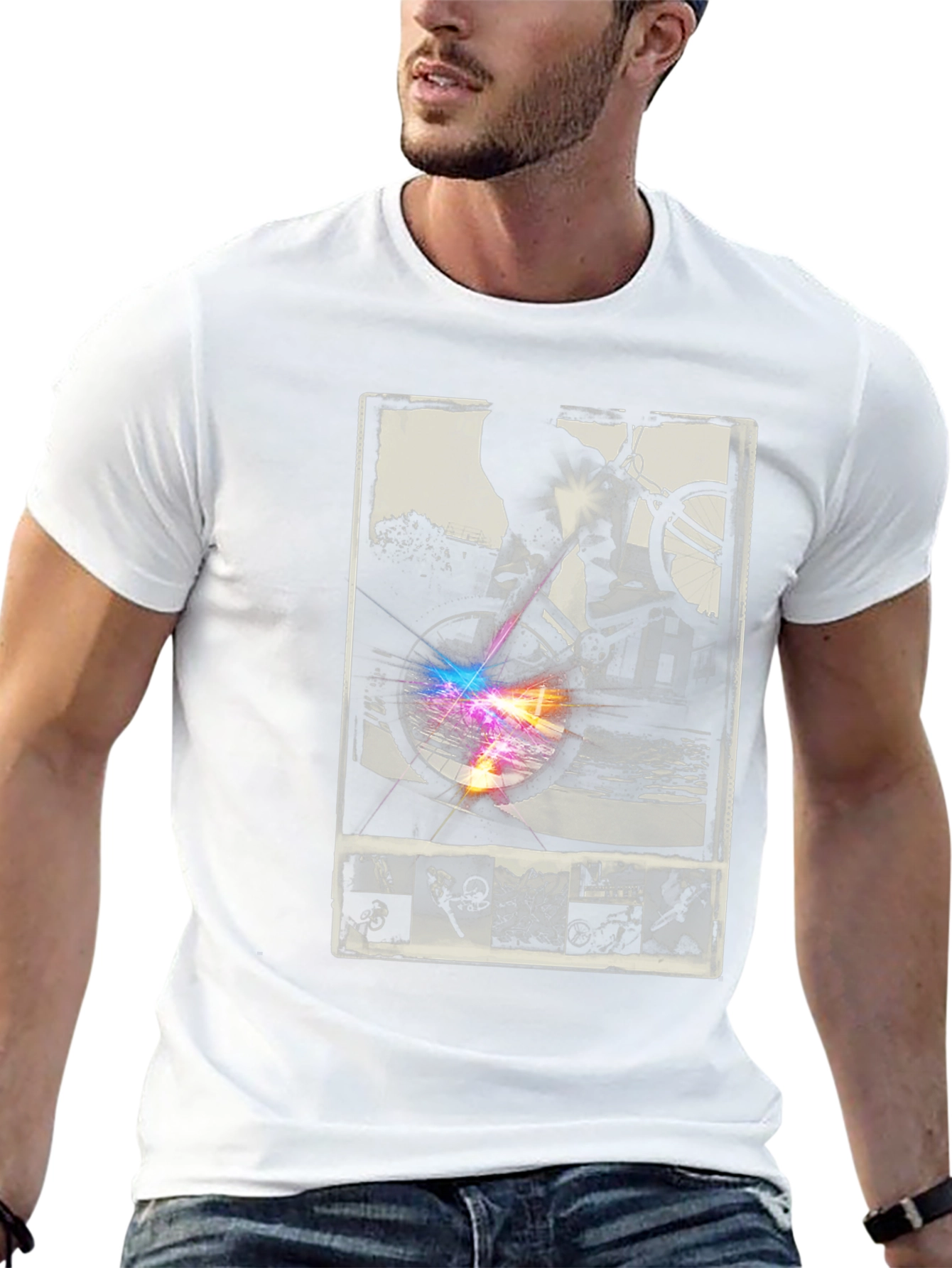Cool Bike Rider Graphic T-Shirt