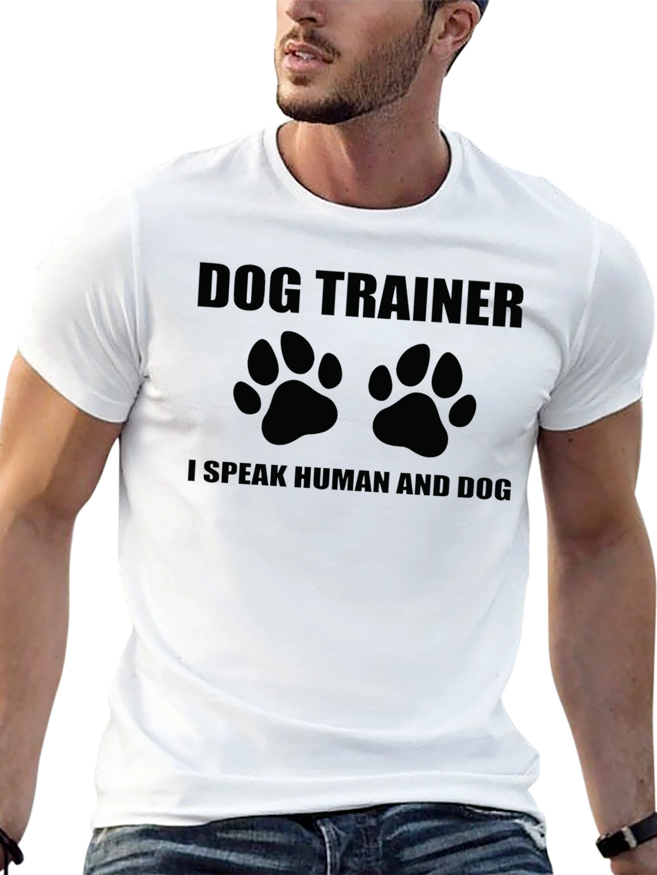 Dog Trainer I Speak Human & Dog Black T-Shirt