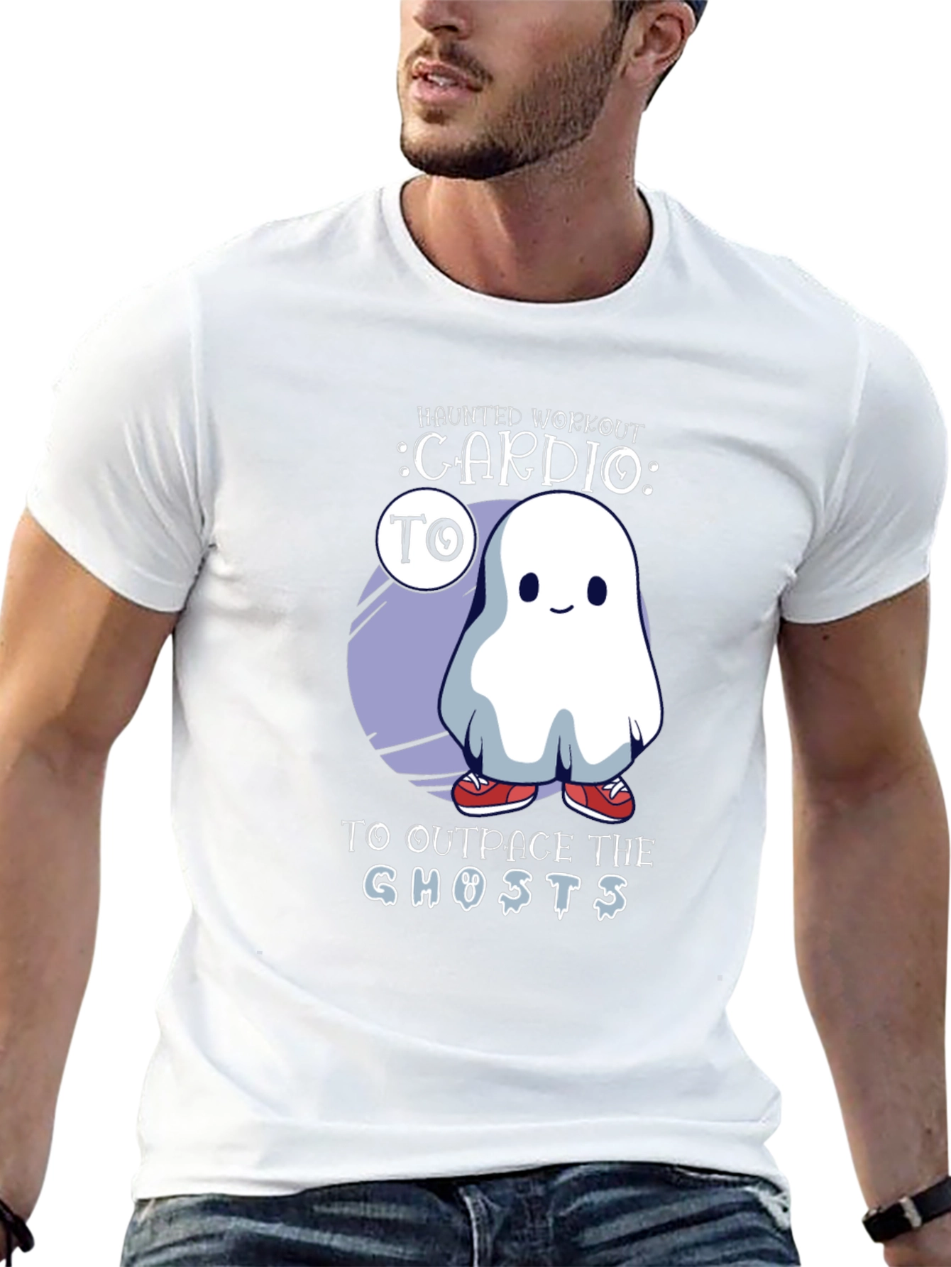 Haunted Workout Ghost T-Shirt Cardio Tee