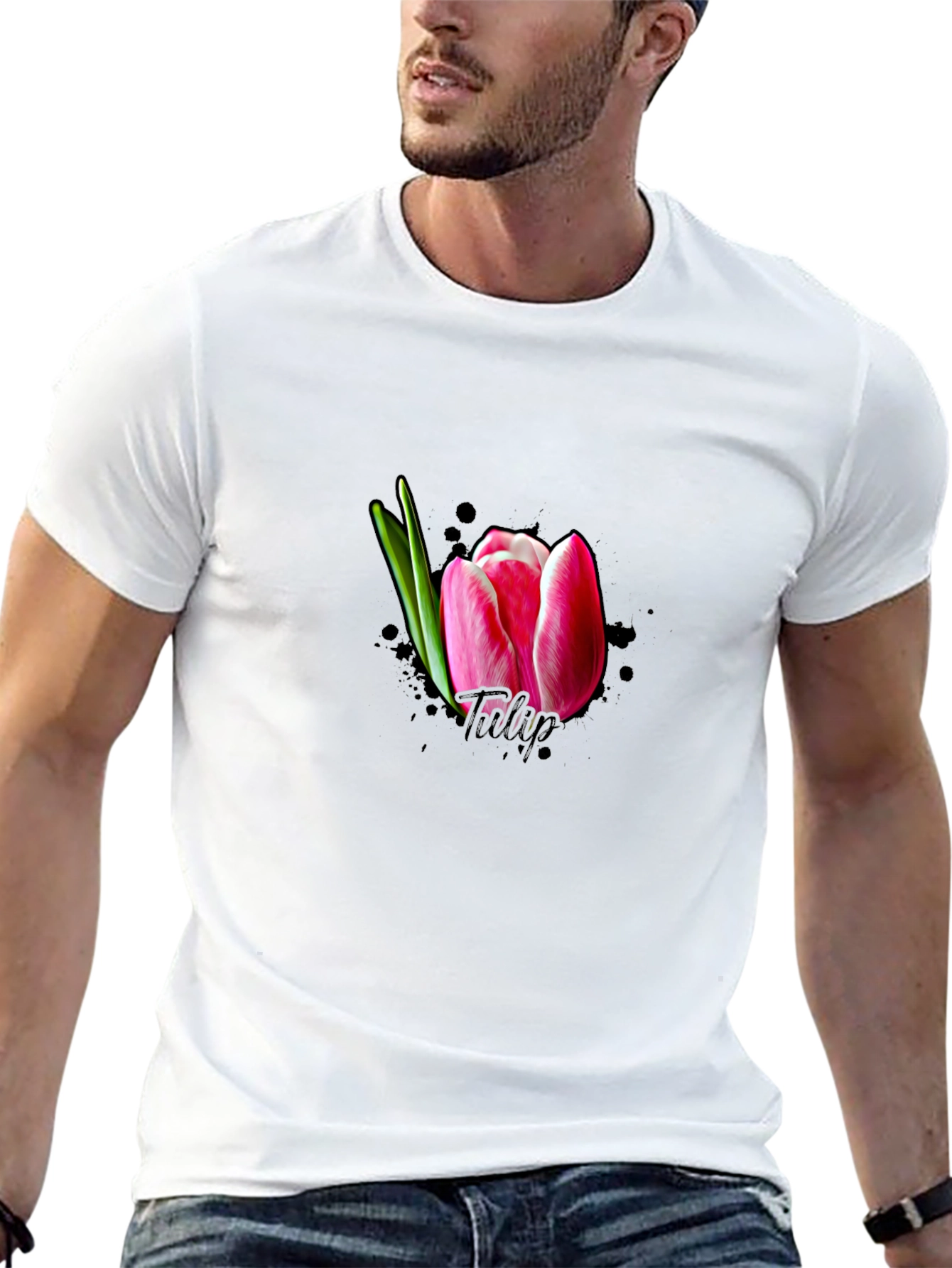 Tulip Graphic Tee - Stylish Mens T-Shirt