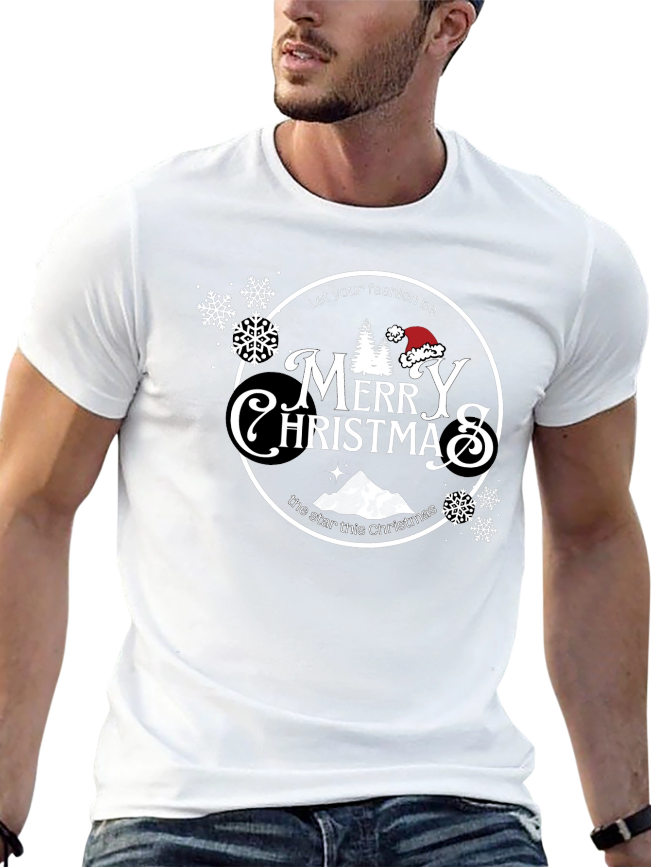 Merry Christmas Black T-Shirt