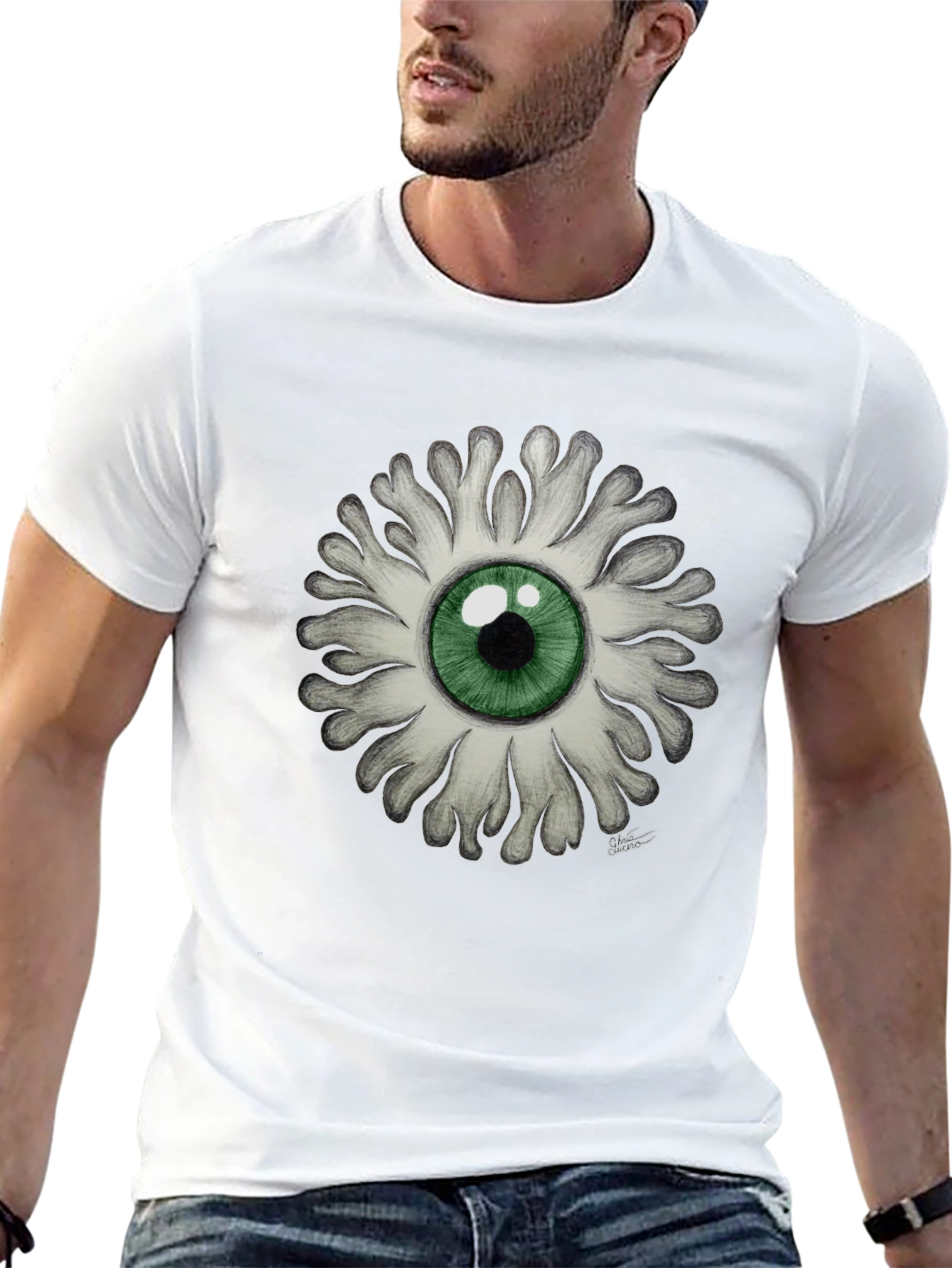 Eye See You - Graphic Print Black T-Shirt