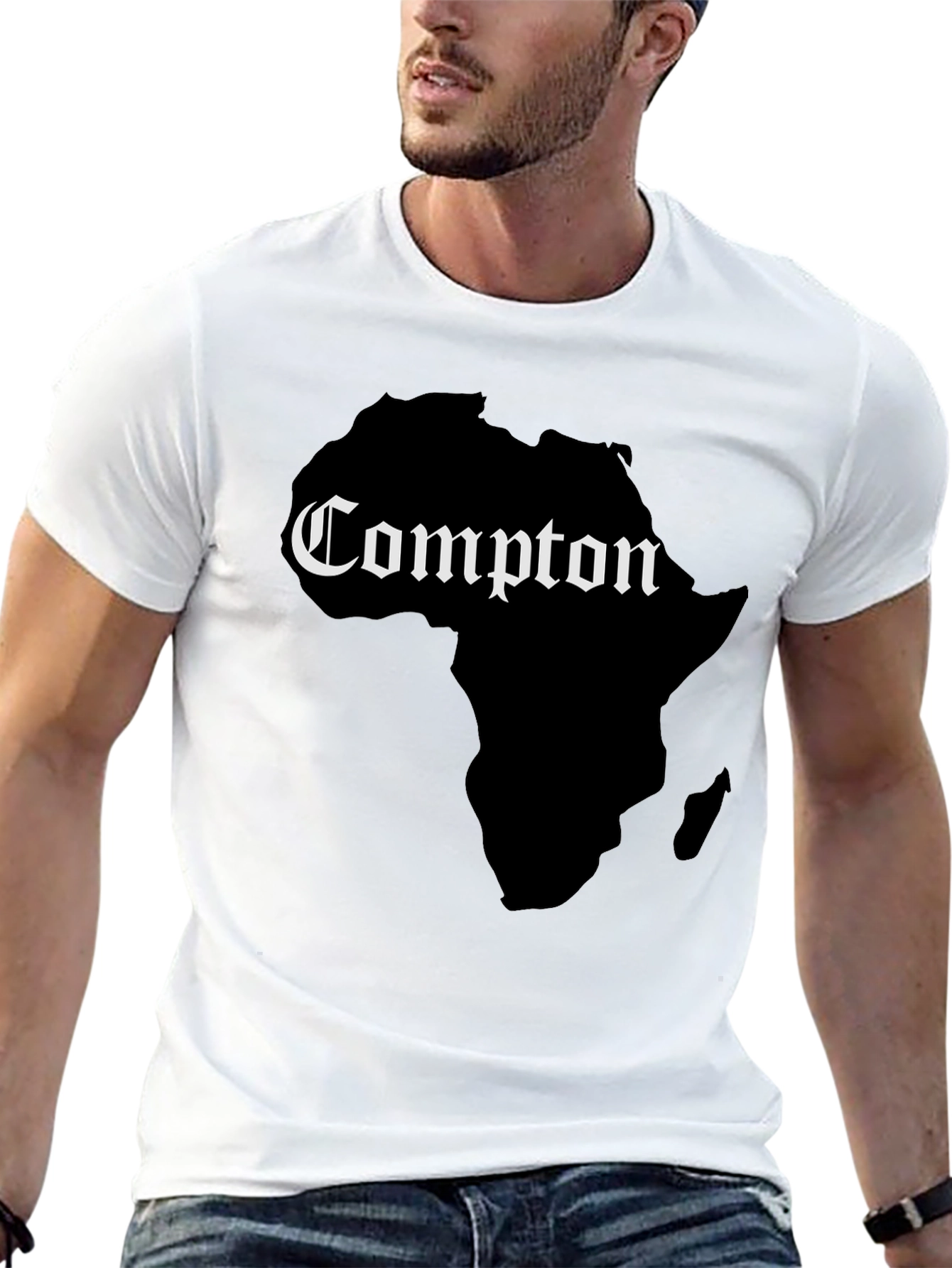 Compton Africa Map Graphic Tee - Black
