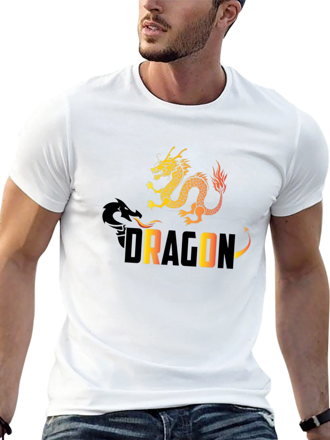 Dragon Graphic Tee - Stylish Black T-Shirt