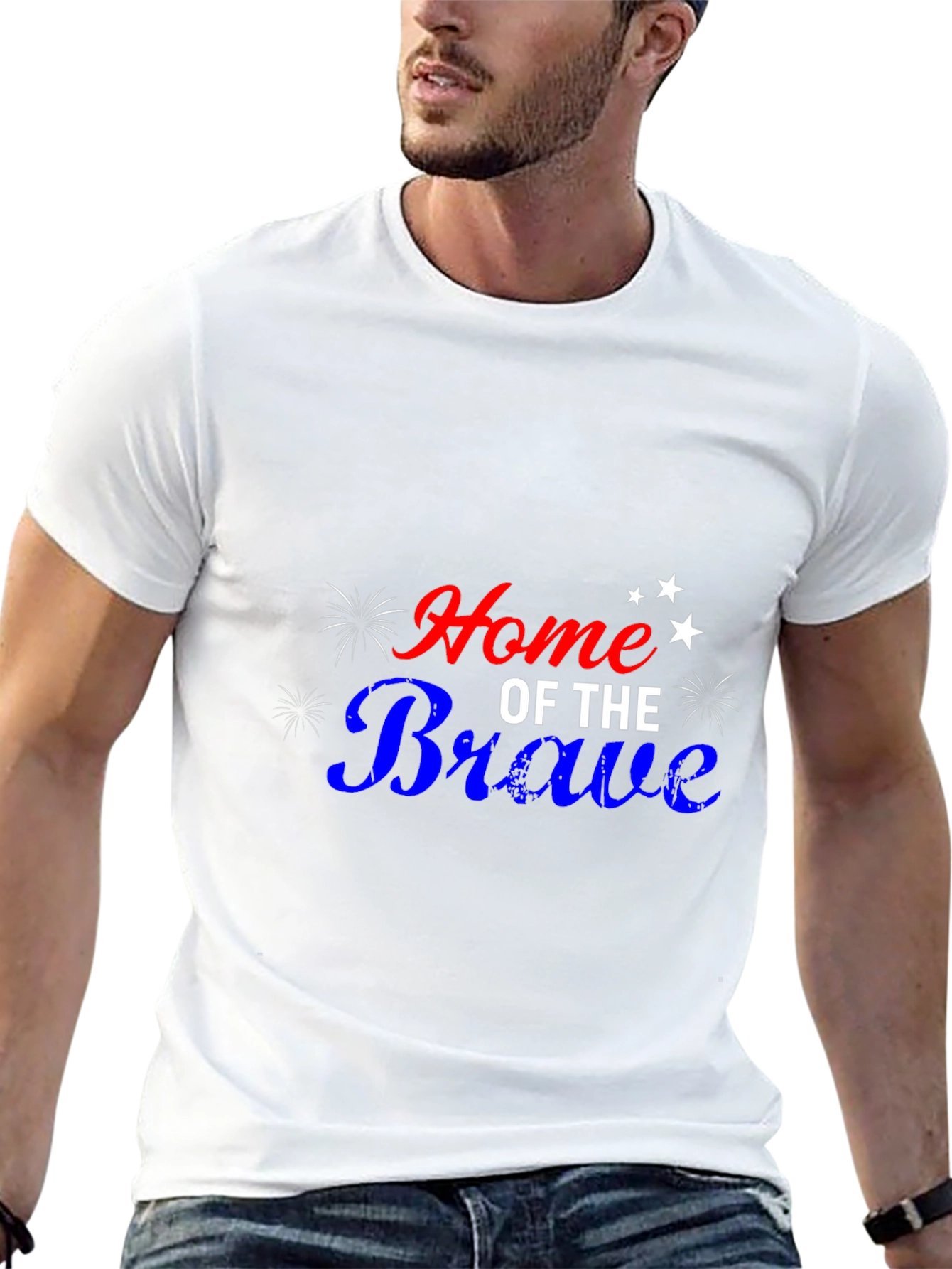 Home of the Brave Graphic Tee - Patriotic T-Shirt