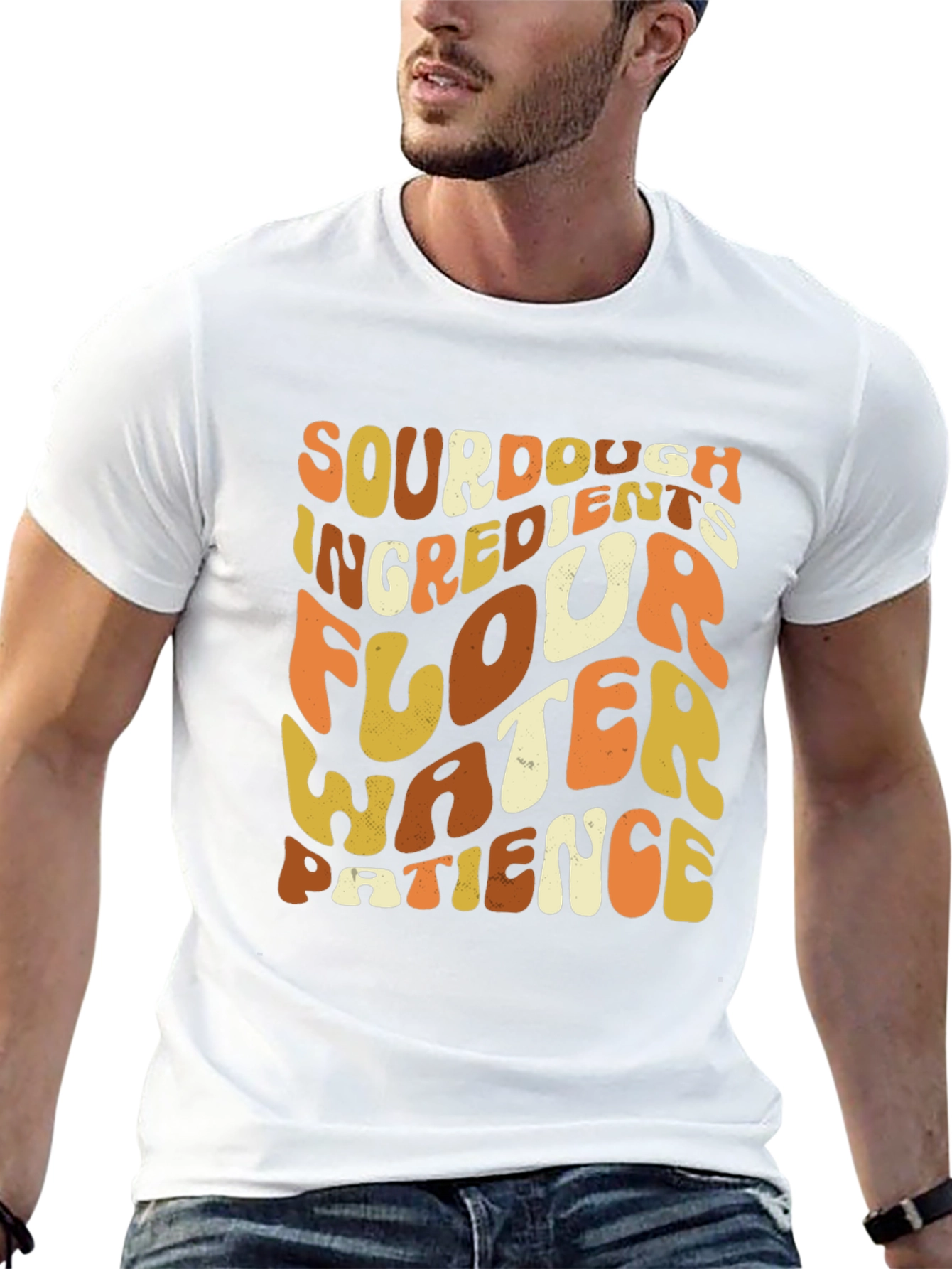 Sourdough Ingredients Retro Graphic T-Shirt