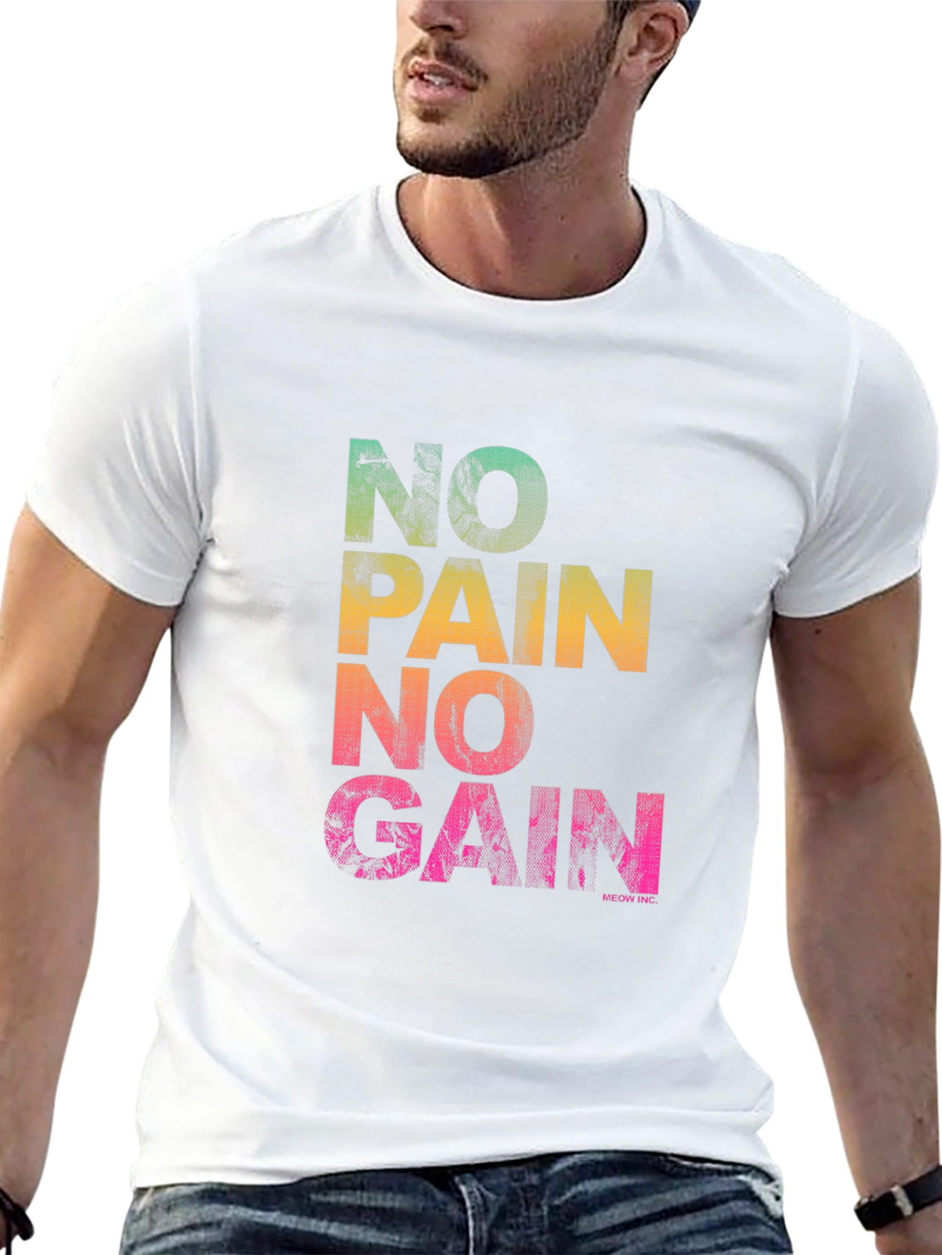 No Pain No Gain Graphic T-Shirt - Black