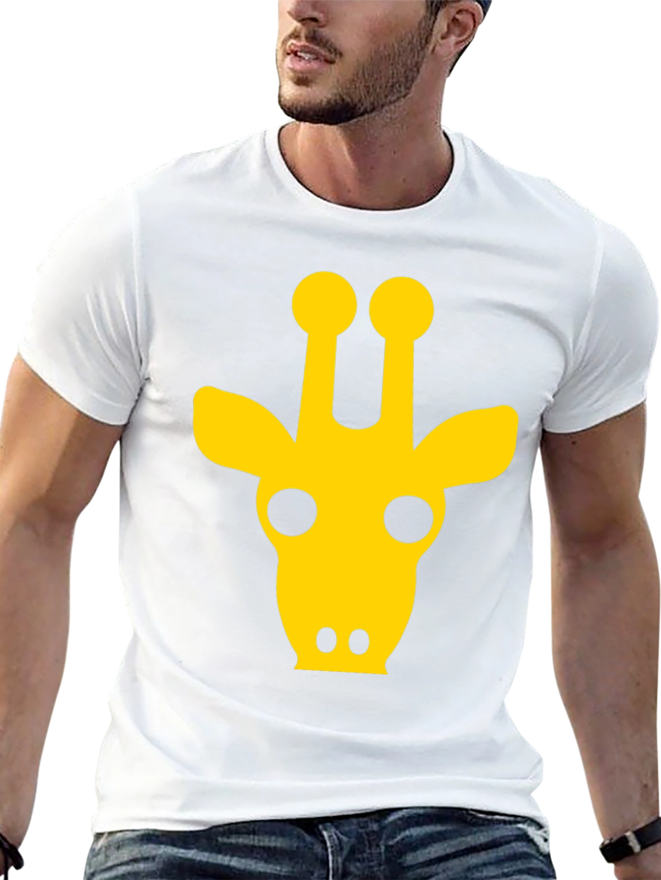 Giraffe Graphic Tee - Black Unisex T-Shirt