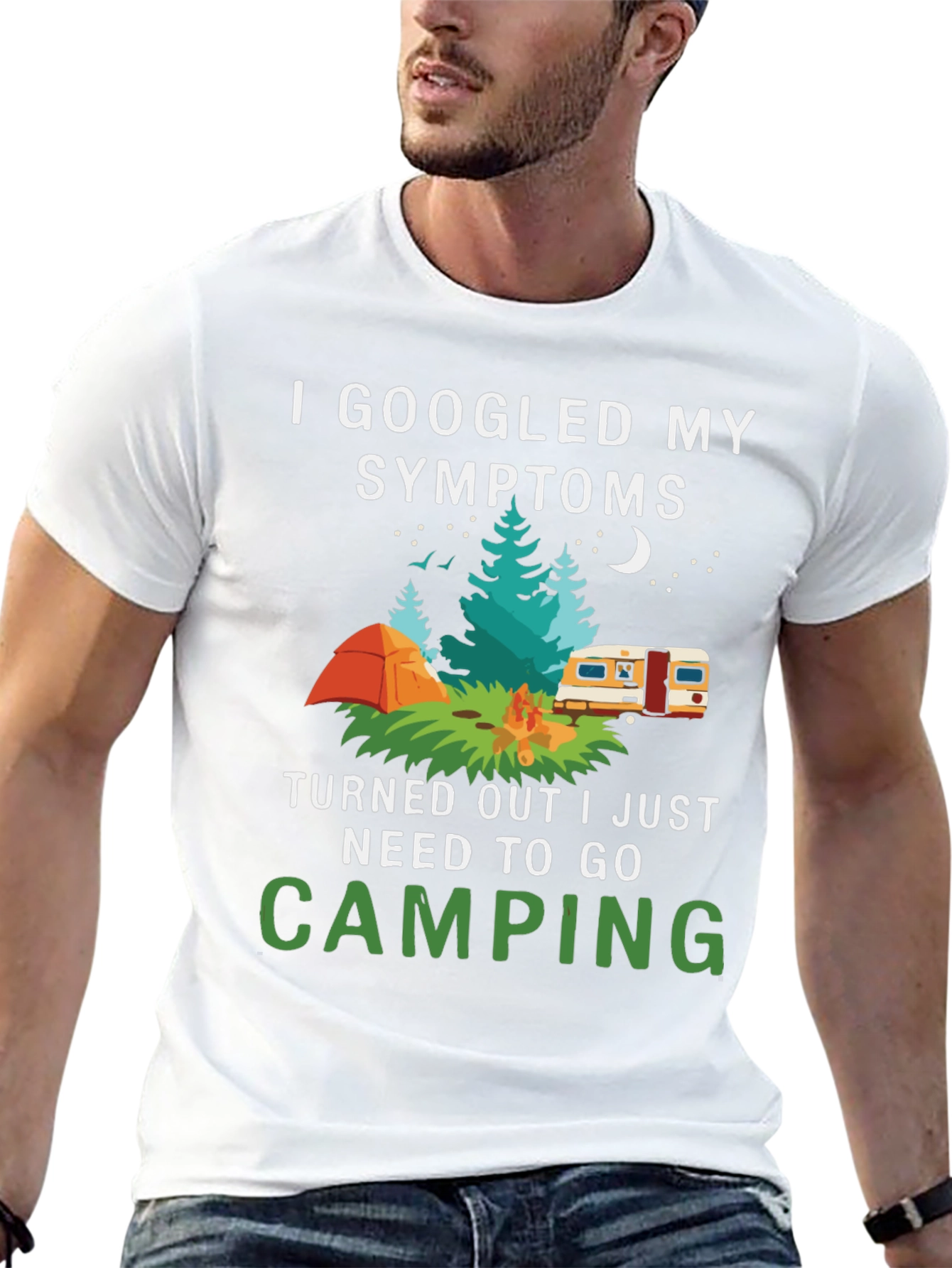 Camping Symptom T-Shirt - Googled Camping Fix