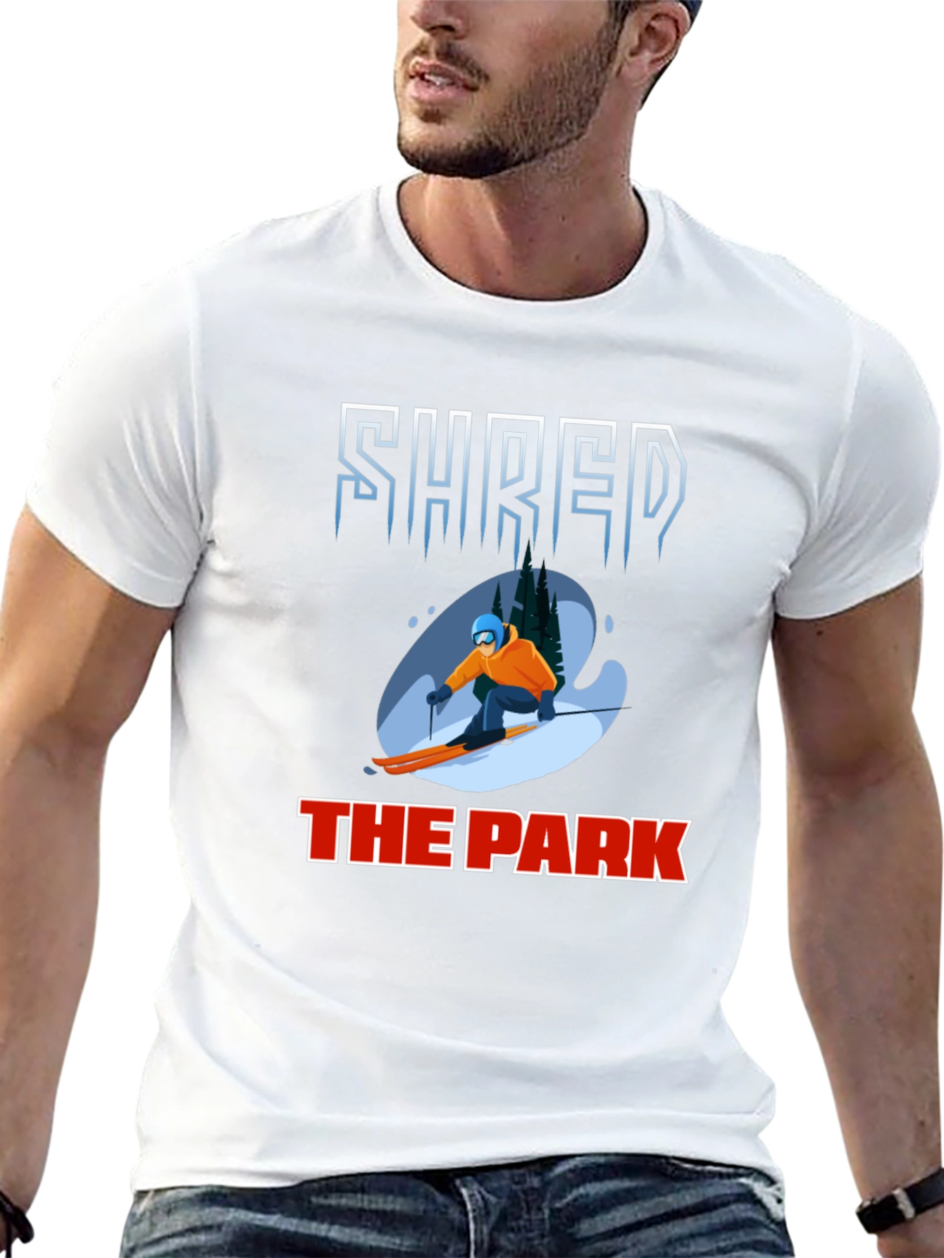 Shred the Park T-Shirt - Skiing Graphic Tee