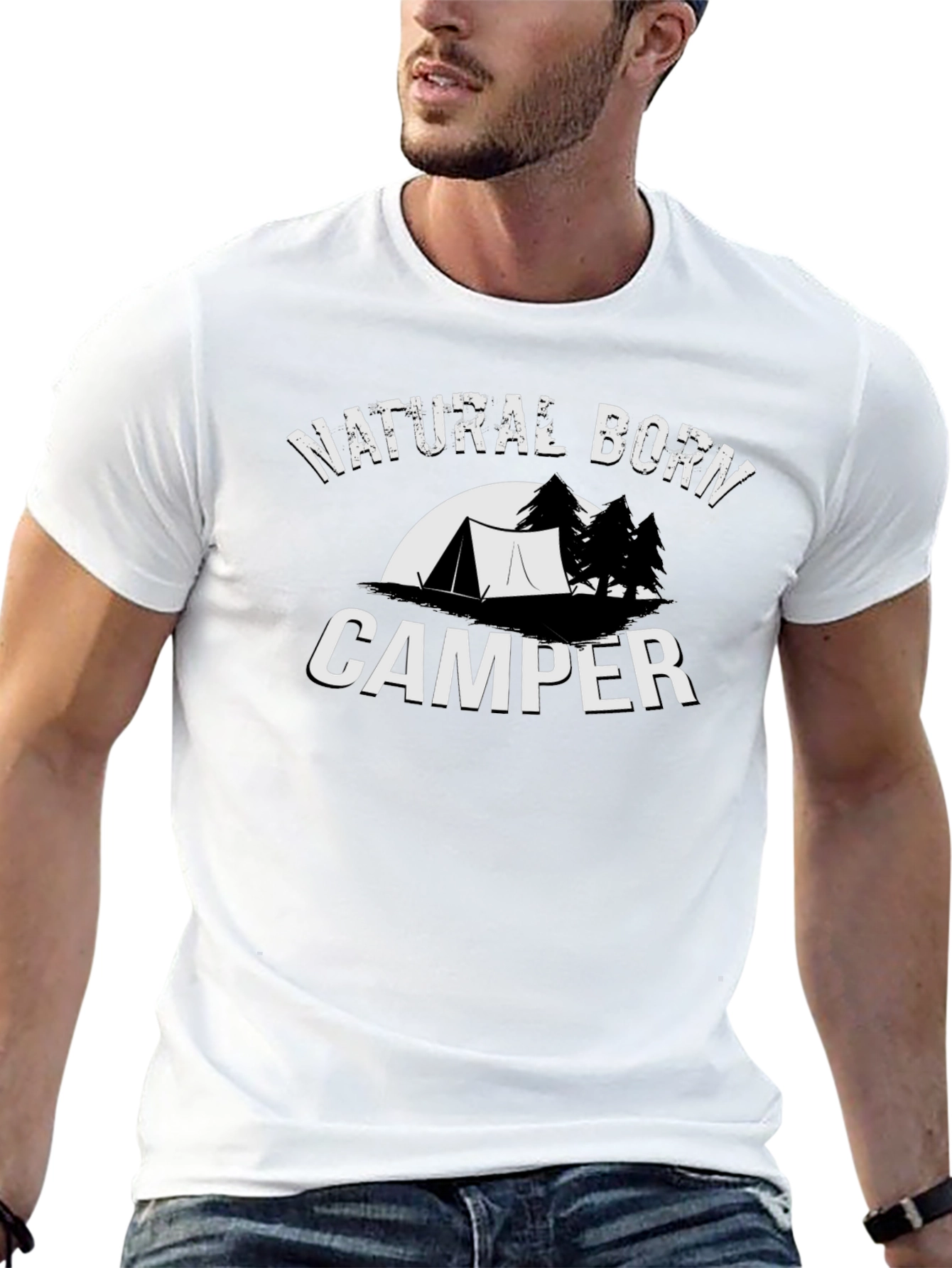 Natural Born Camper Black T-Shirt