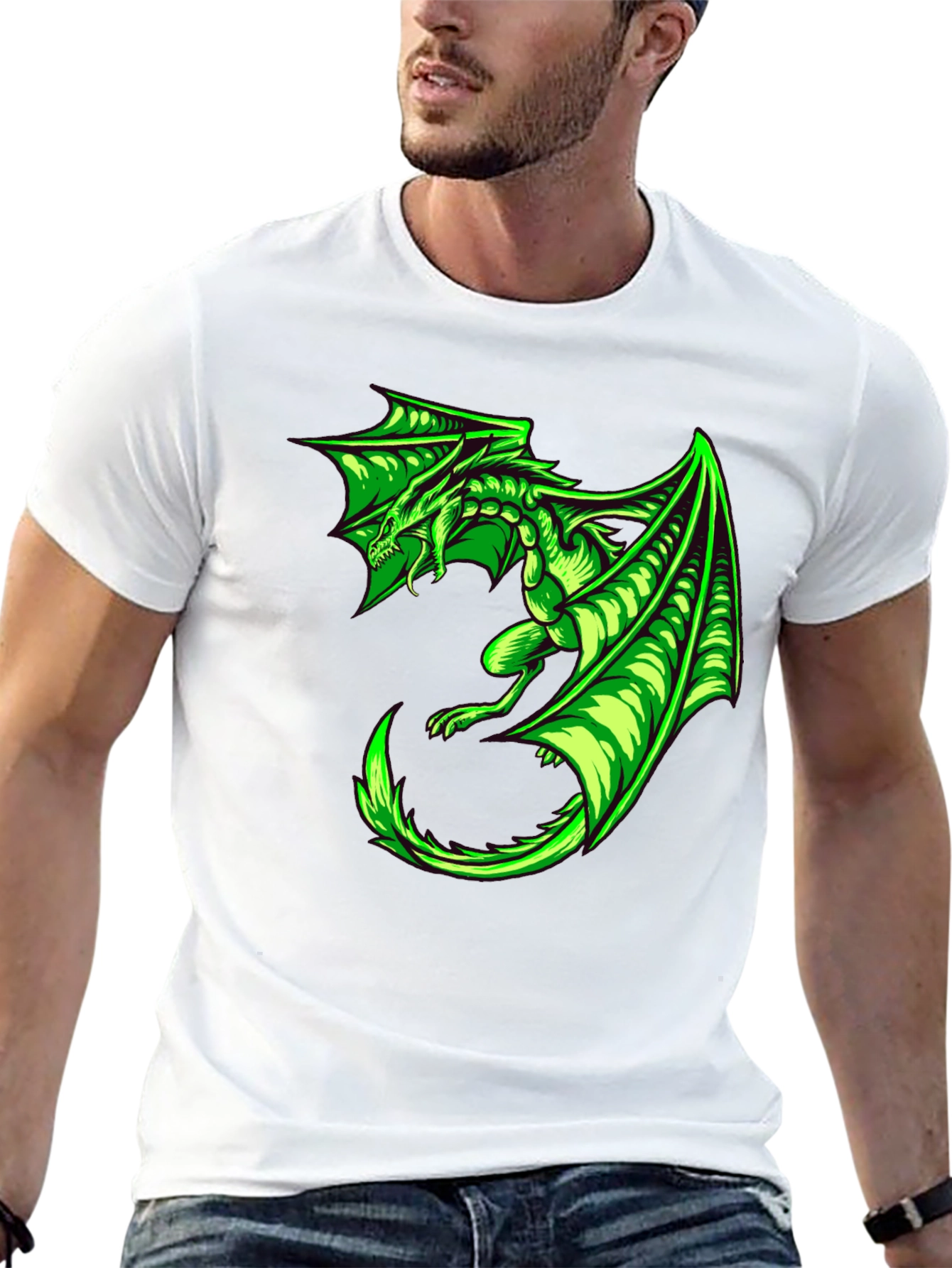 Green Dragon Graphic Tee - Mens