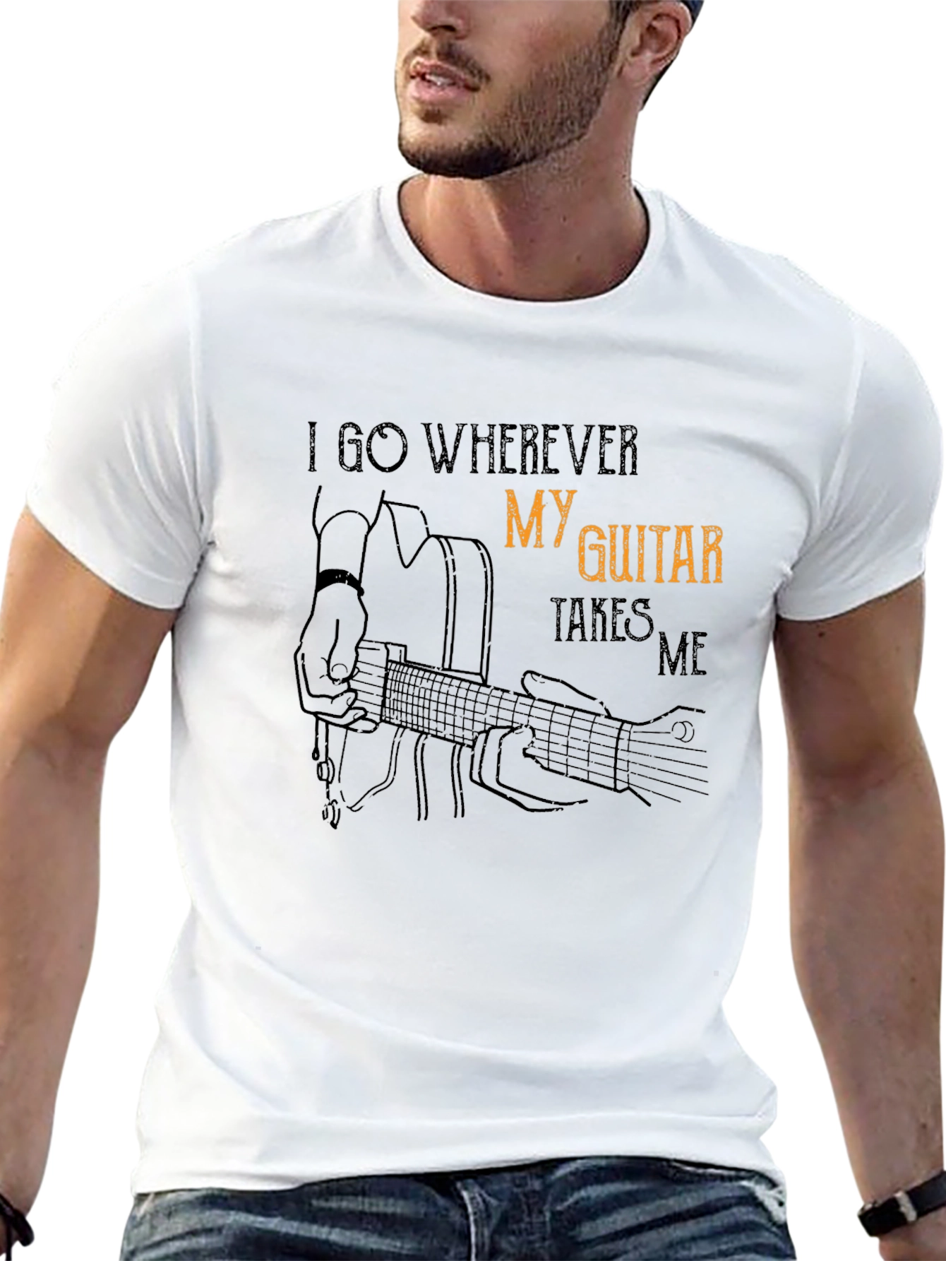 Guitar Takes Me Graphic T-Shirt