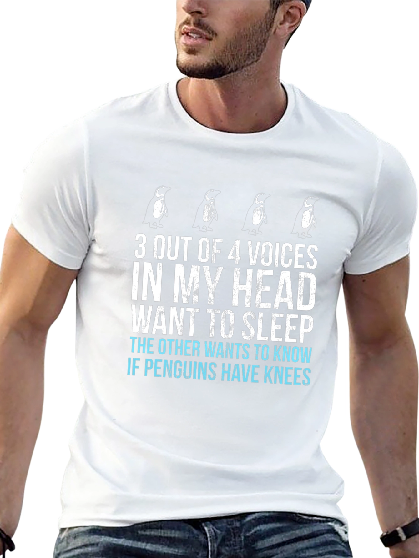 Penguin Voices T-Shirt - Funny Graphic Tee