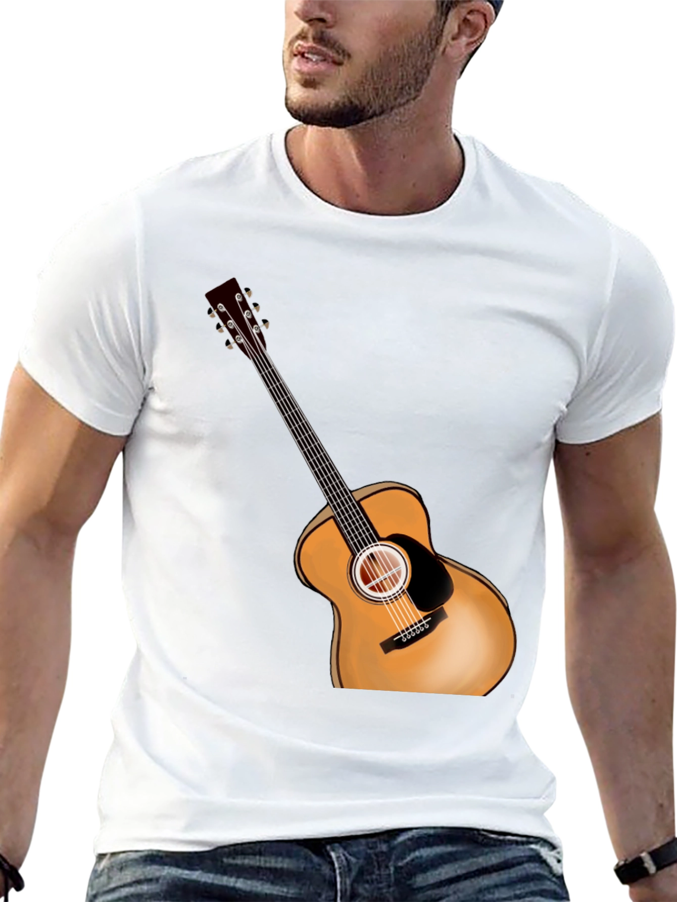 Guitar Graphic Tee - Casual Style